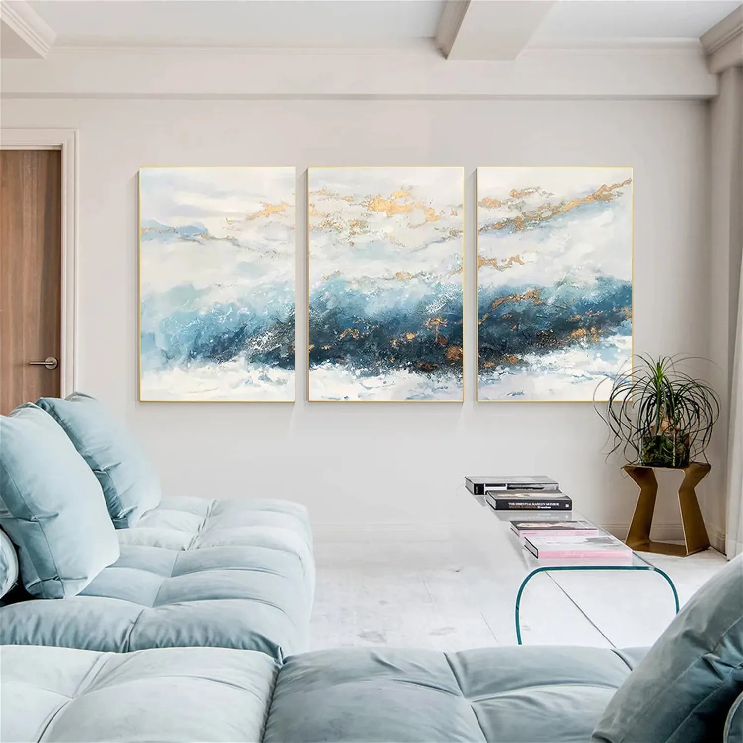 Abstract Painting Set of 3 - Modern Canvas Wall Art #AB229 | Perfect for Living Room, Bedroom & Office Decor