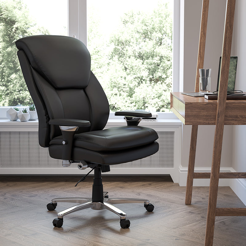 FLASH HERCULES Series Heavy Duty Executive Office Chair - 400 lb Weight Capacity, Ergonomic Design with Lumbar Support, Big & Tall Adjustable Chair for All-Day Comfort - Perfect for Home Office, Gaming, and Professional Workspaces