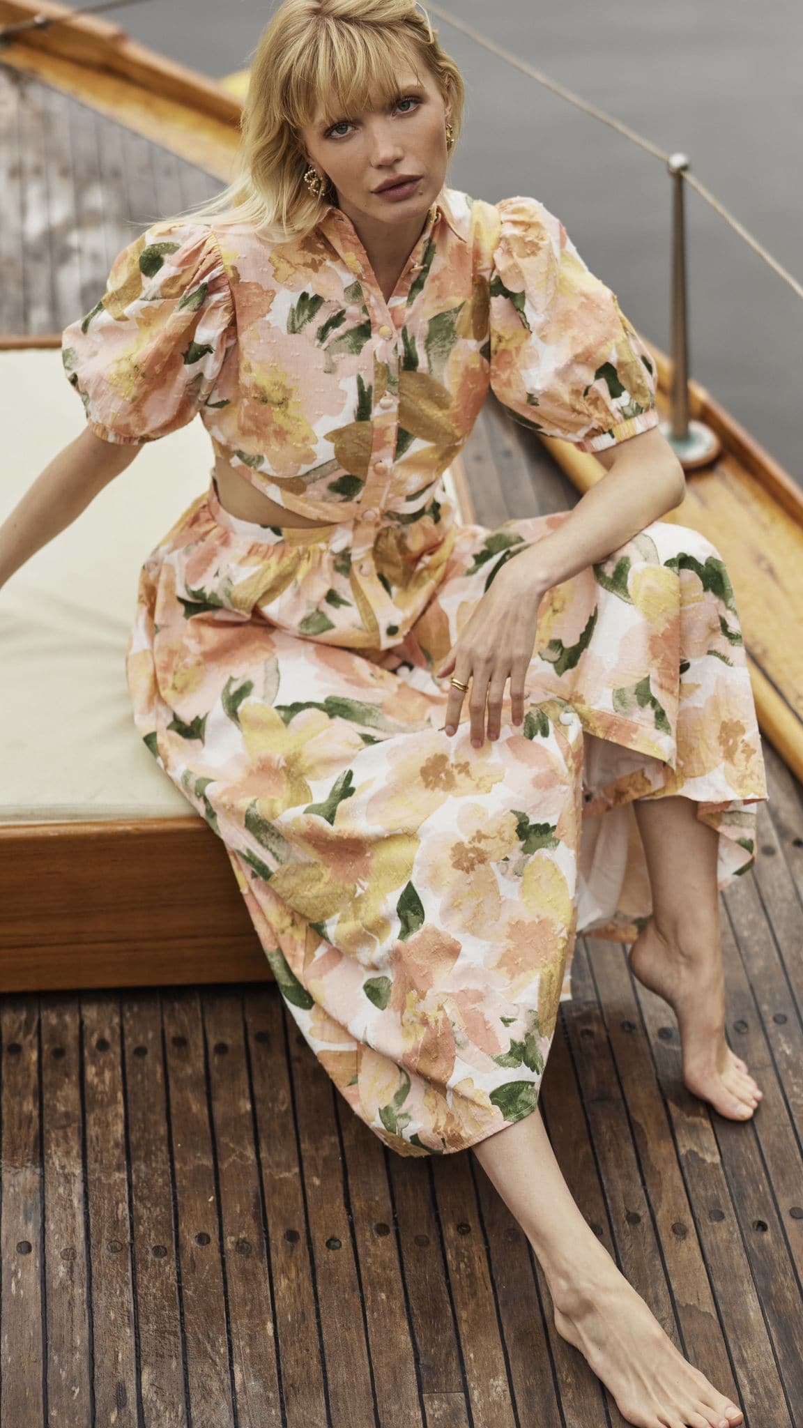 Kylo Midi Dress - Floral Print Summer Dress for Women | Mallorca Style | Perfect for Beach Vacation, Date Night & Casual Outings