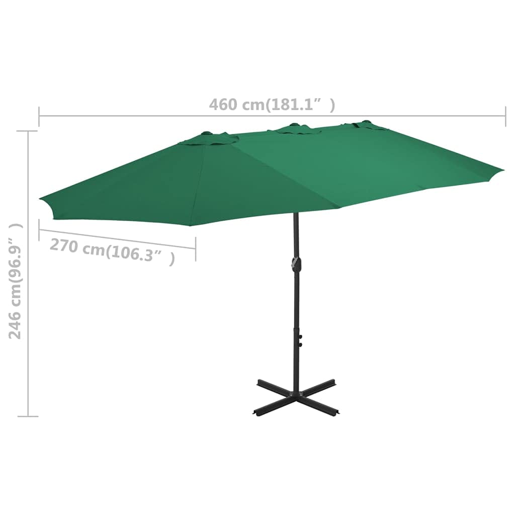 Premium Outdoor Patio Umbrella with Aluminum Pole - 15ft UV Protection & Ventilated Design for Beach, Backyard, Garden - Commercial & Home Use - Large 181