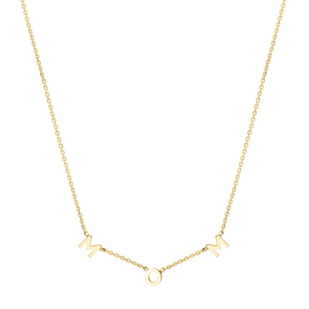 10K Gold Mom Necklace - Personalized Mother's Jewelry Gift for Birthday, Christmas & Mother's Day - Perfect for Everyday Wear & Special Occasions