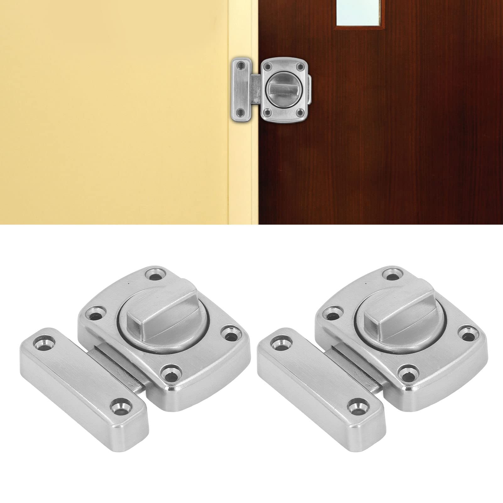 High-Quality Zinc Alloy Rotating Bolt Screws - Secure Lock for Furniture, Bathroom, Home, Hotel & Garage Doors | Durable Hardware for Interior & Exterior Door Security