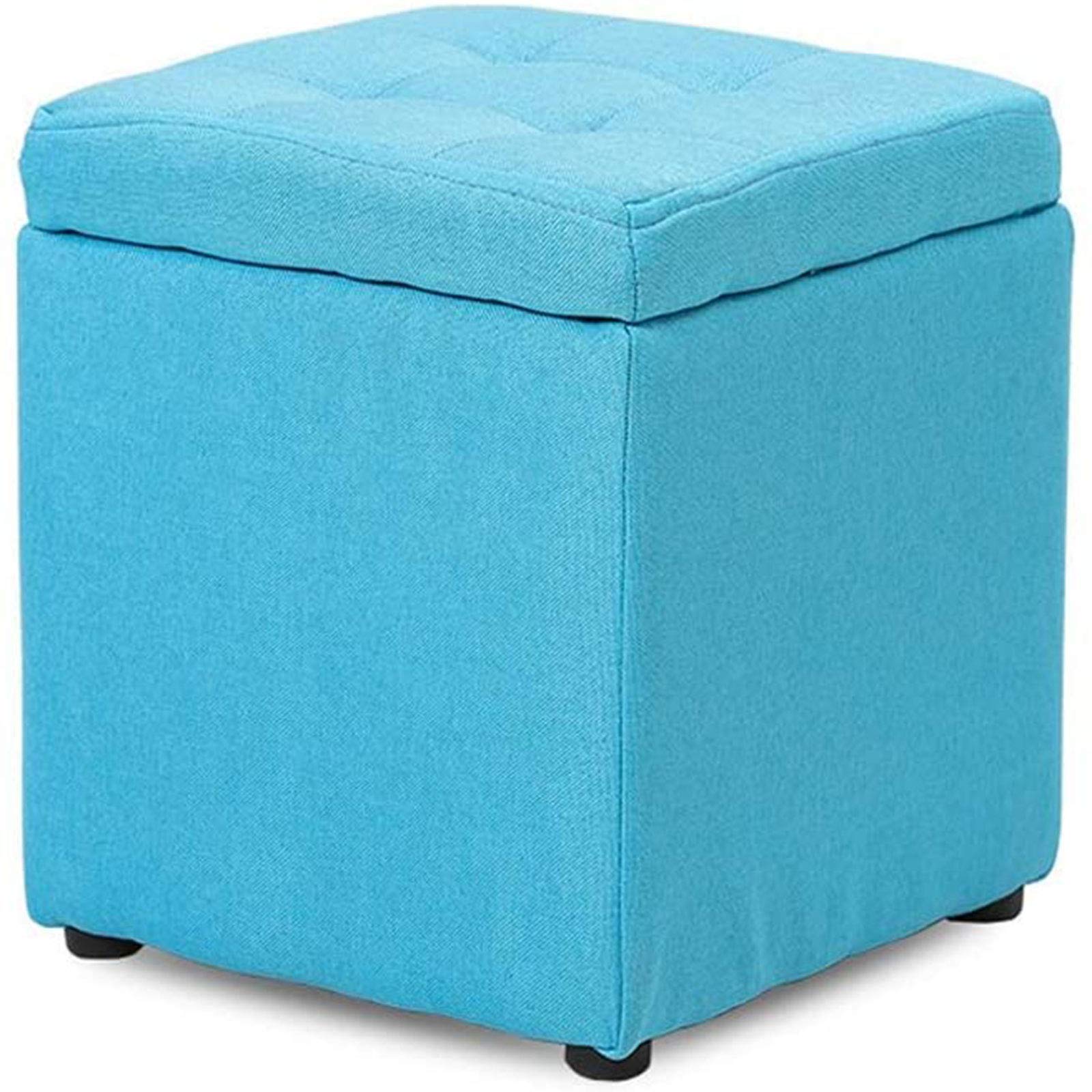 Fabric Storage Ottoman Footstool - 30x30x35cm Shoe Bench, Footrest for Dressing Table, Living Room & Small Apartment - Versatile Home Decor for Relaxing, Organizing Shoes & Extra Seating