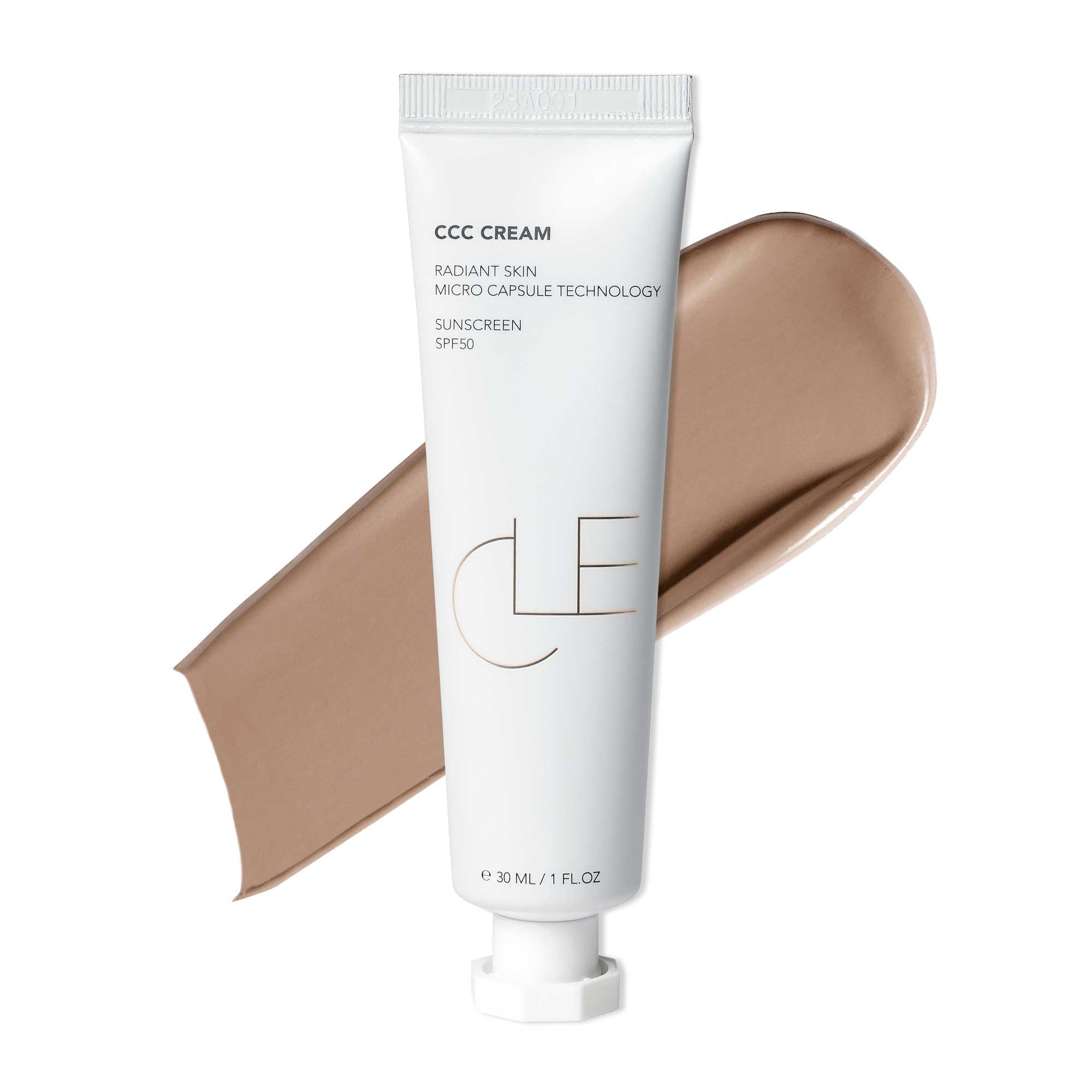 CLE Cosmetics CCC Cream SPF 50 - Neutral Medium 206 Color Correcting Cream with Sunscreen | Lightweight Hydrating Foundation with Light to Medium Coverage | BB & CC Cream Hybrid (1 fl oz) for Daily Sun Protection & Natural Makeup Look