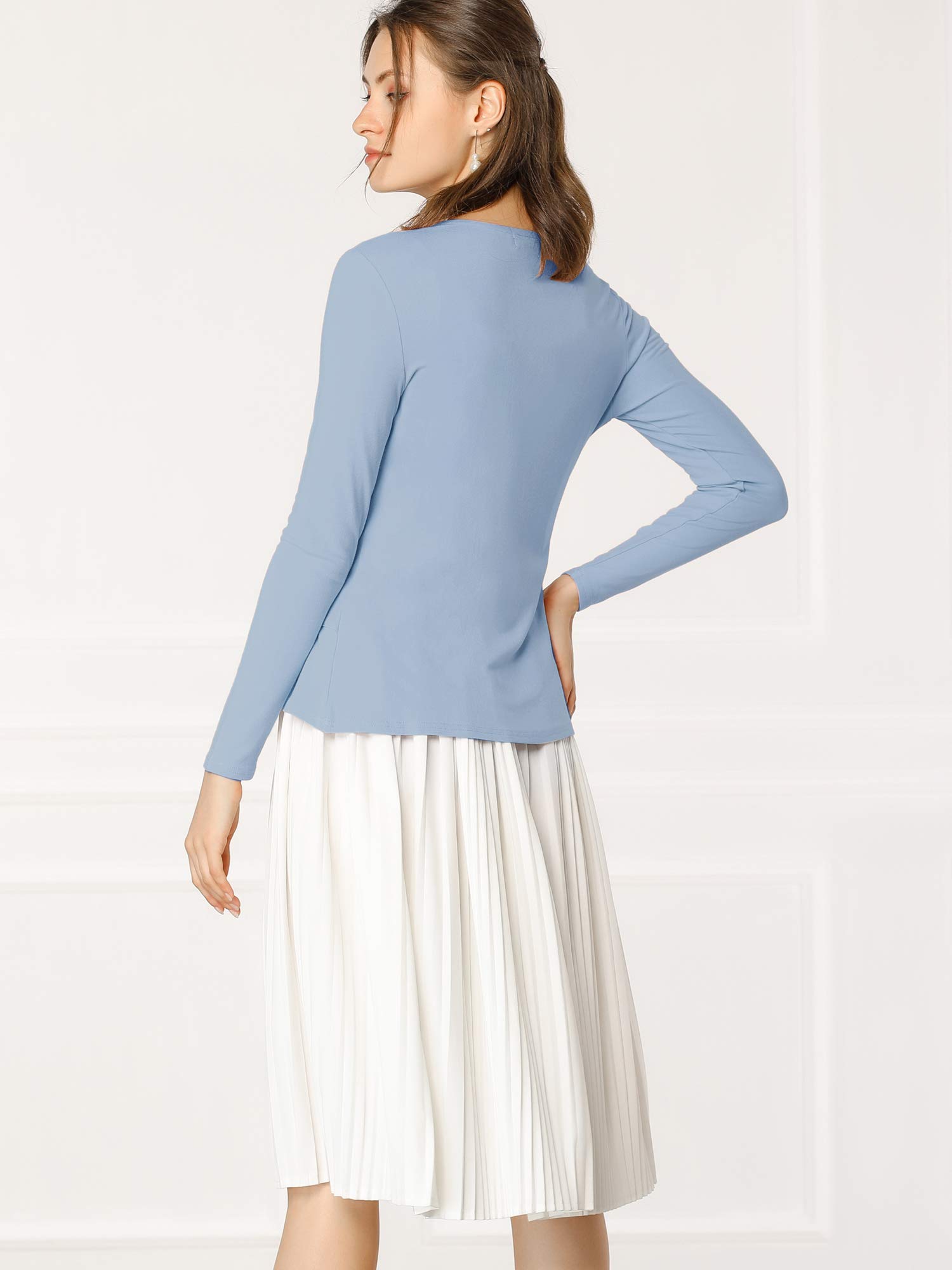 Allegra K Women's Tie Front Knit Cardigan with Ruffle Draped Detail - Casual & Dressy Long Sleeve Open Front Sweater for Office, Date Night & Fall Layering