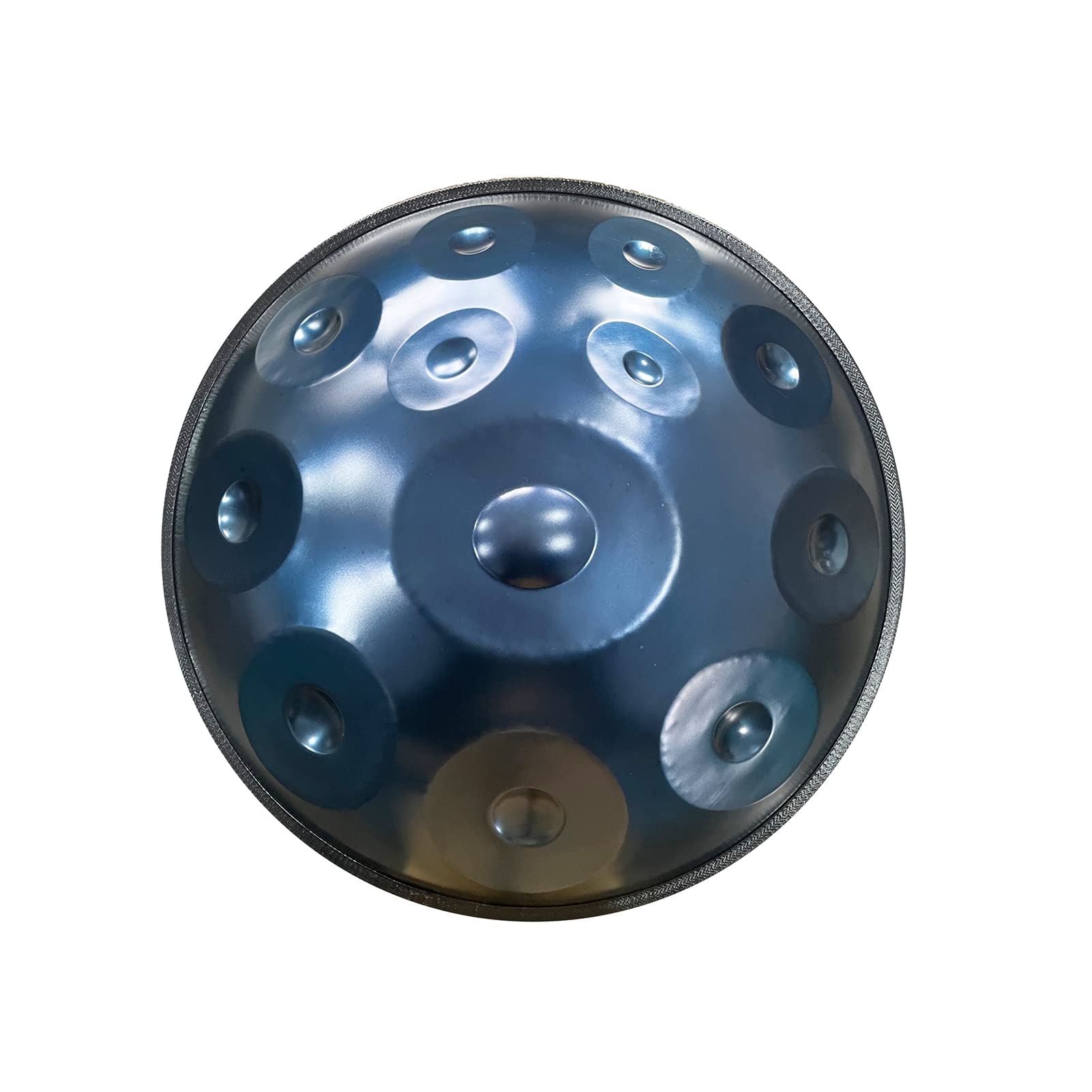 Premium 22-Inch D Minor Handpan Drum Set with Soft Carrying Bag, 2 Mallets & Stand (12 Notes, Blue) - Perfect for Meditation, Yoga, Street Performances & Music Therapy