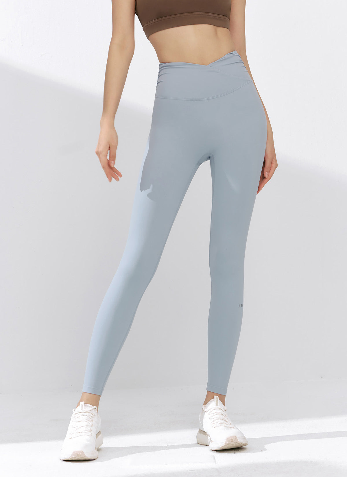 Black Label Power Rise Shirring Leggings for Women - High Waist Tummy Control Yoga Pants - Workout, Running, Lounge & Everyday Wear