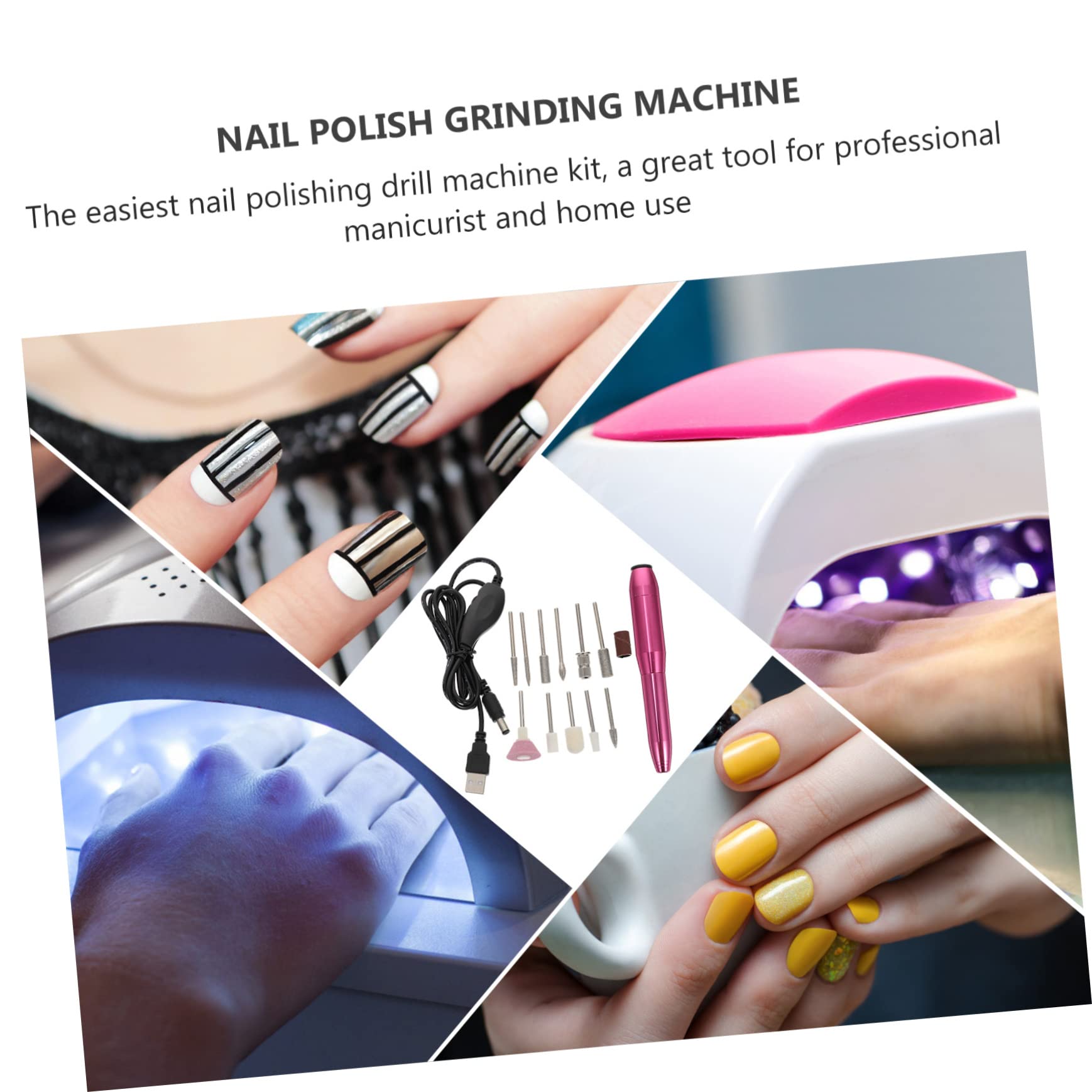 Beaupretty Professional Electric Nail Drill Kit - Portable Manicure Pedicure Grinder with Nail Bits for Salon & Home Use - Perfect for Nail Art, Acrylics & Gel Polish Removal