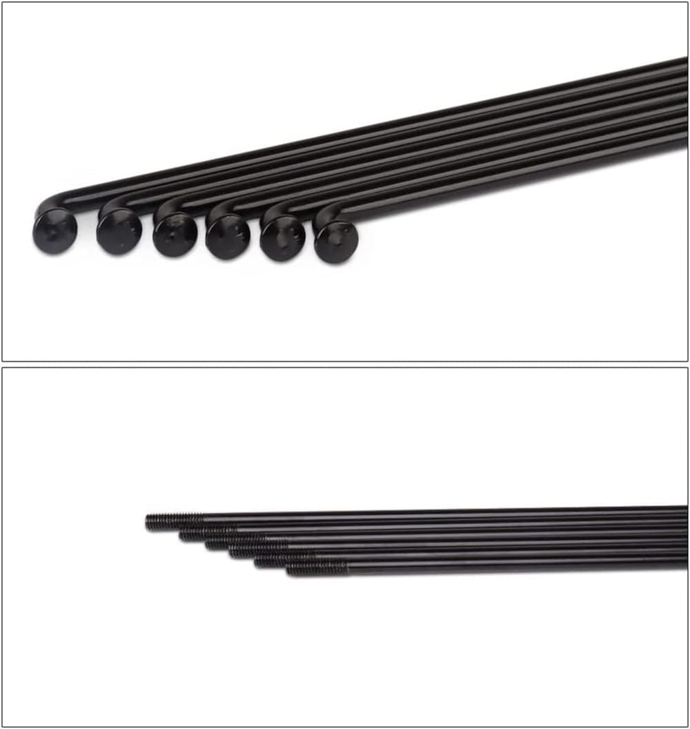 High-Carbon Steel Bike Spokes - 13G, 2.3mm Diameter, 20/40 Pcs J-Bend Spokes with 12mm Nipples for MTB, E-Bike, Tricycle - Durable Replacement for Off-Road Cycling & Commuting