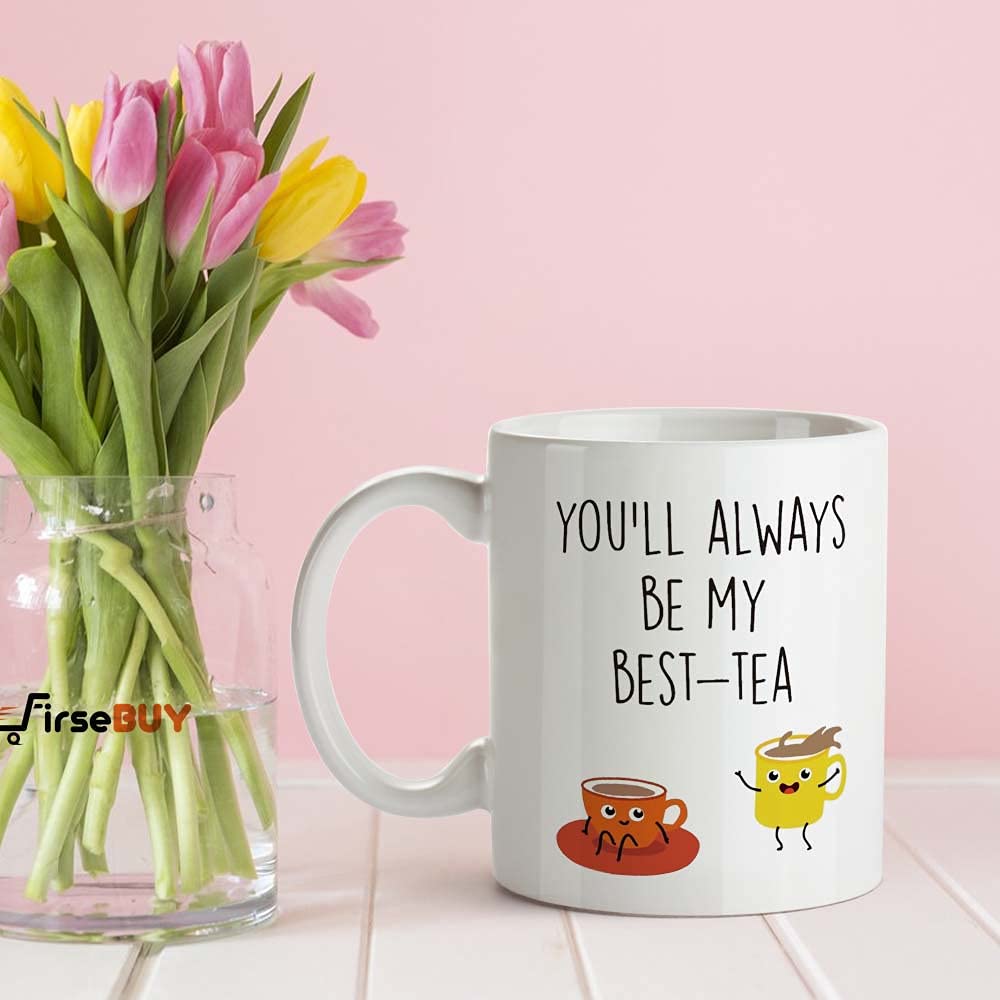 FirseBUY Best Friend Ceramic Tea Coffee Mug - 11Oz White - Perfect for Gifts, Anniversaries & Daily Use