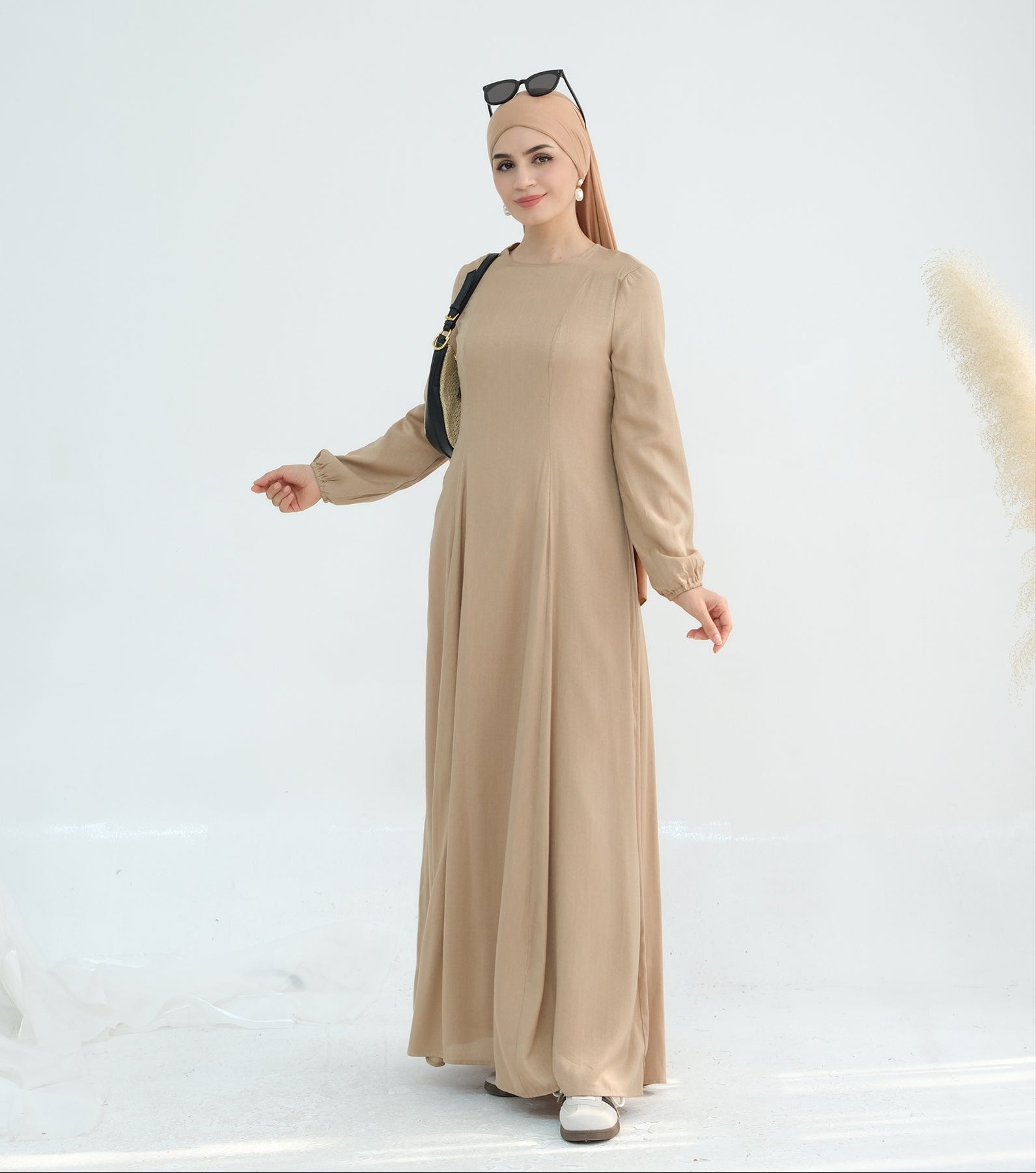 Isabella Maxi Dress in Camel - Elegant Long Flowy Summer Dress for Women, Perfect for Beach Vacations, Weddings & Casual Outings
