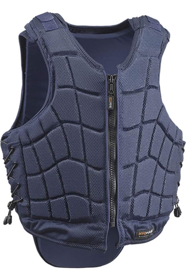 Charles Owen Wave Body Protector - Navy Blue Equestrian Safety Vest for Horse Riding & Show Jumping | Lightweight Impact Protection for Riders