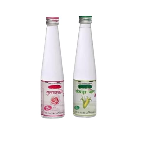 SMIETRZ Herbal Kewra Water & Rose Water Set - 250ml Each - Perfect for Cooking, Baking, and Aromatherapy
