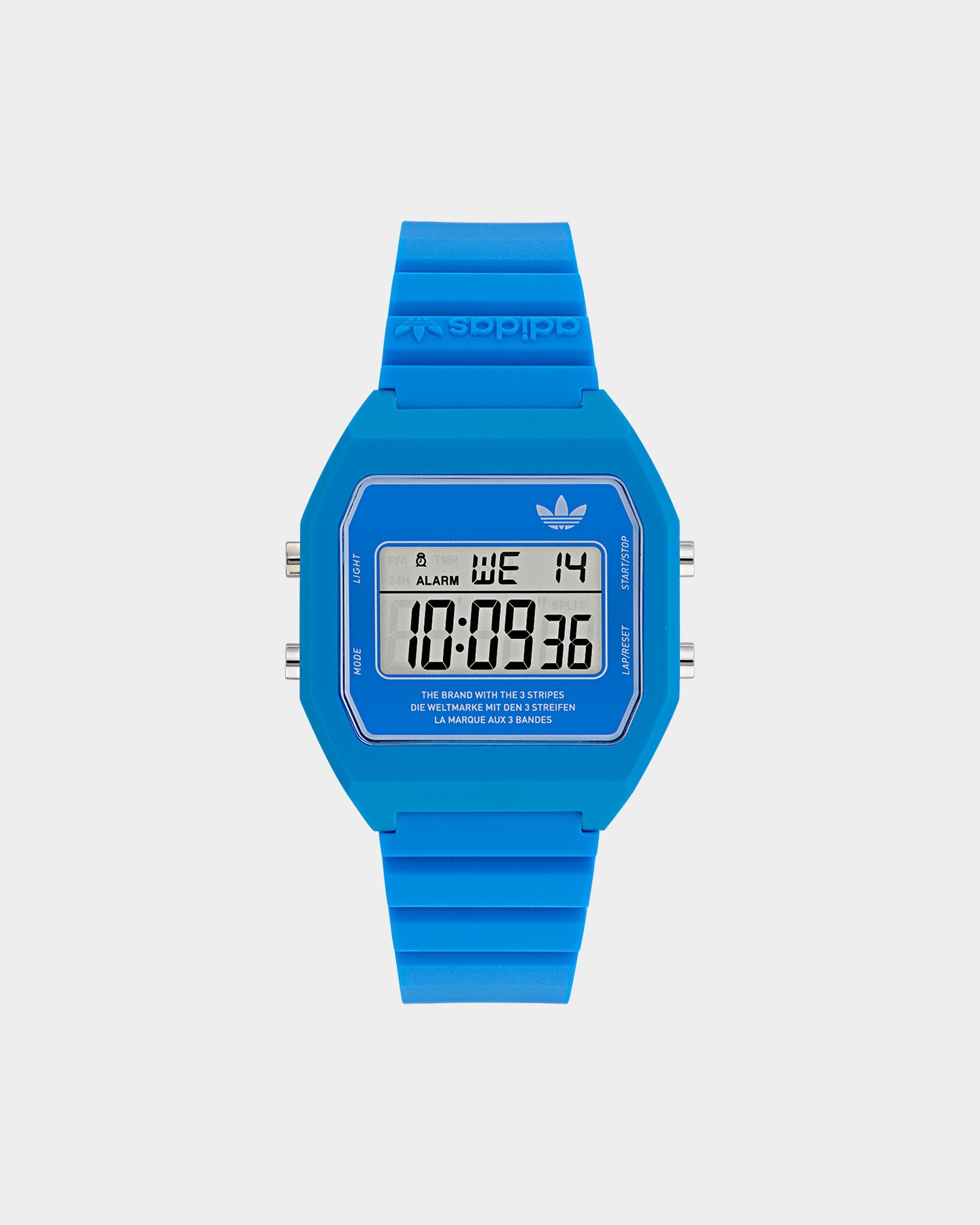 Adidas Digital Two Watch for Men - Blue Sports Watch with Stopwatch & Alarm - Perfect for Running, Gym & Outdoor Activities