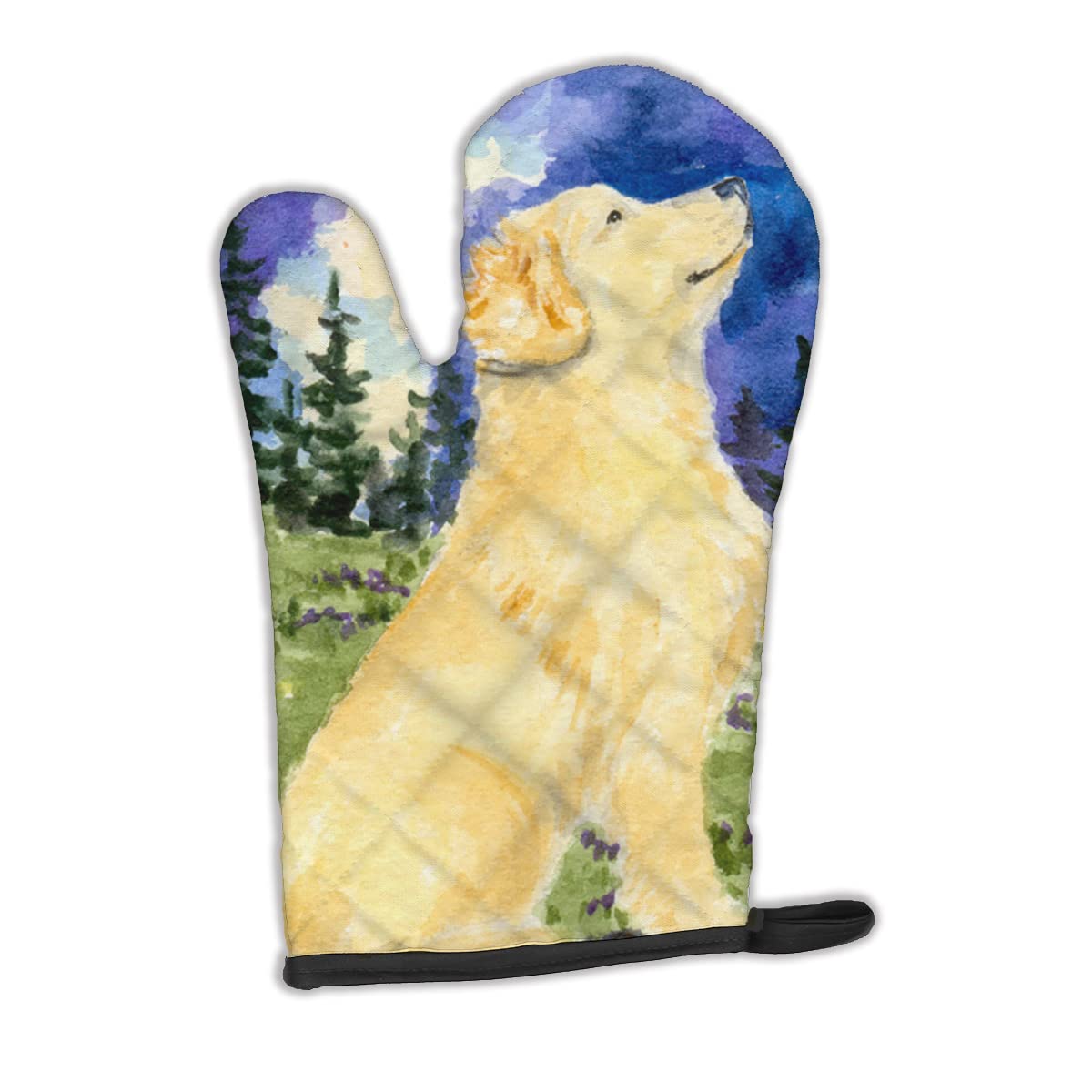 Golden Retriever Oven Mitt - Heat Resistant Kitchen Glove for Baking & Cooking | Thick Protection for Hot Pans & Oven Use | Cute Dog Design Home Decor | Perfect for Holiday Baking, BBQ Grilling & Kitchen Safety