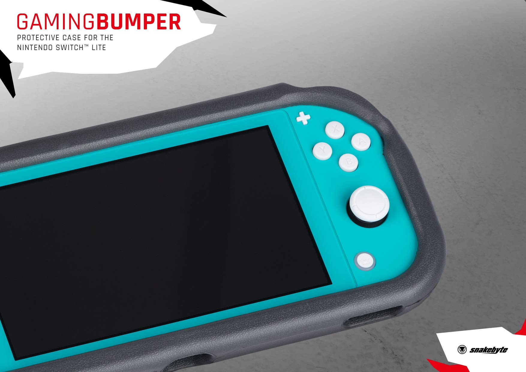 Snakebyte Nintendo Switch Lite Protective Cover - Dark Grey Gaming Bumper Case for Enhanced Protection | Perfect for Travel, Kids, and Long Gaming Sessions