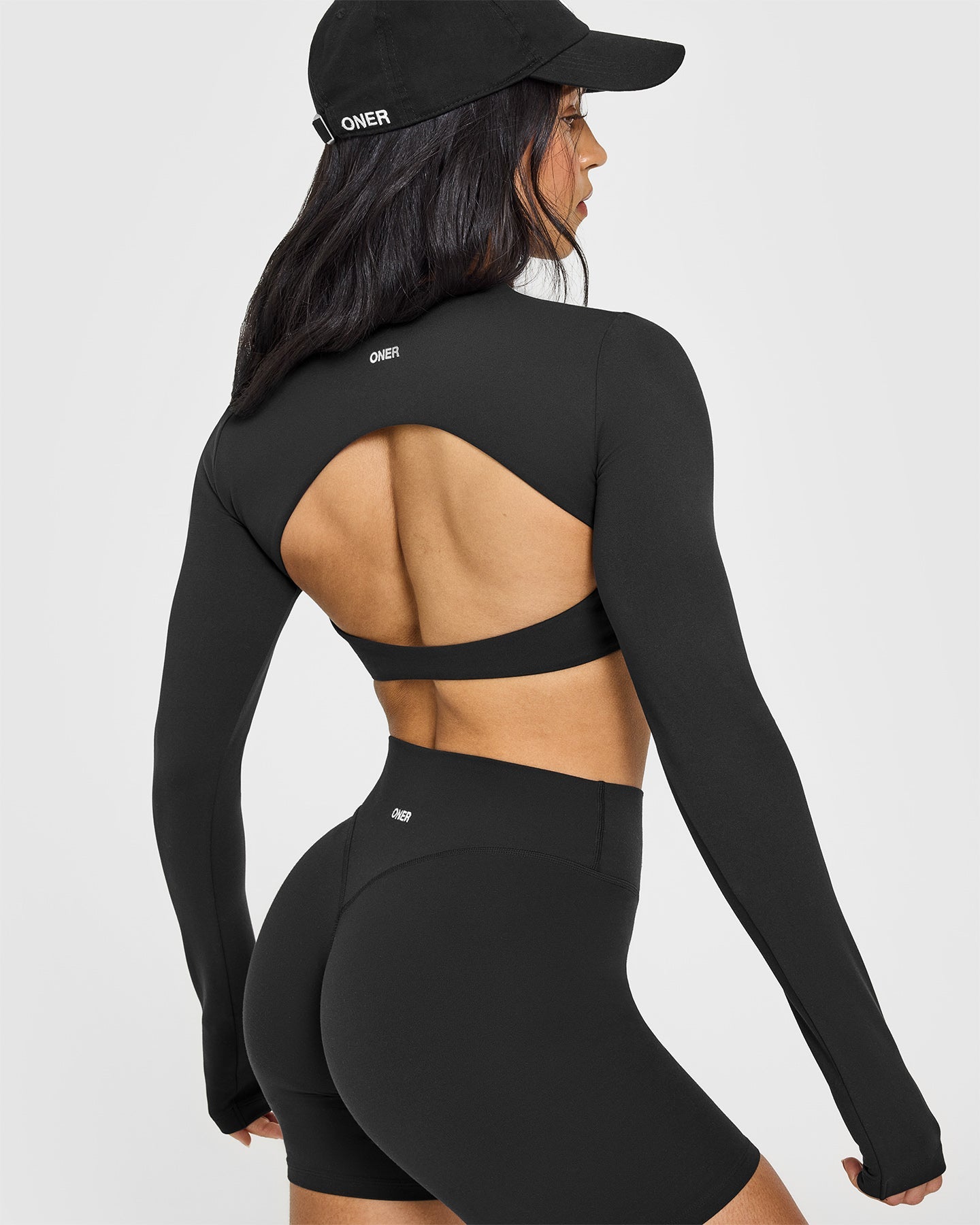 SoftMotion™ Long Sleeve Crop Top for Women - Stretchy Comfort Fit Soft Black Shirt | Perfect for Yoga, Workouts & Casual Wear