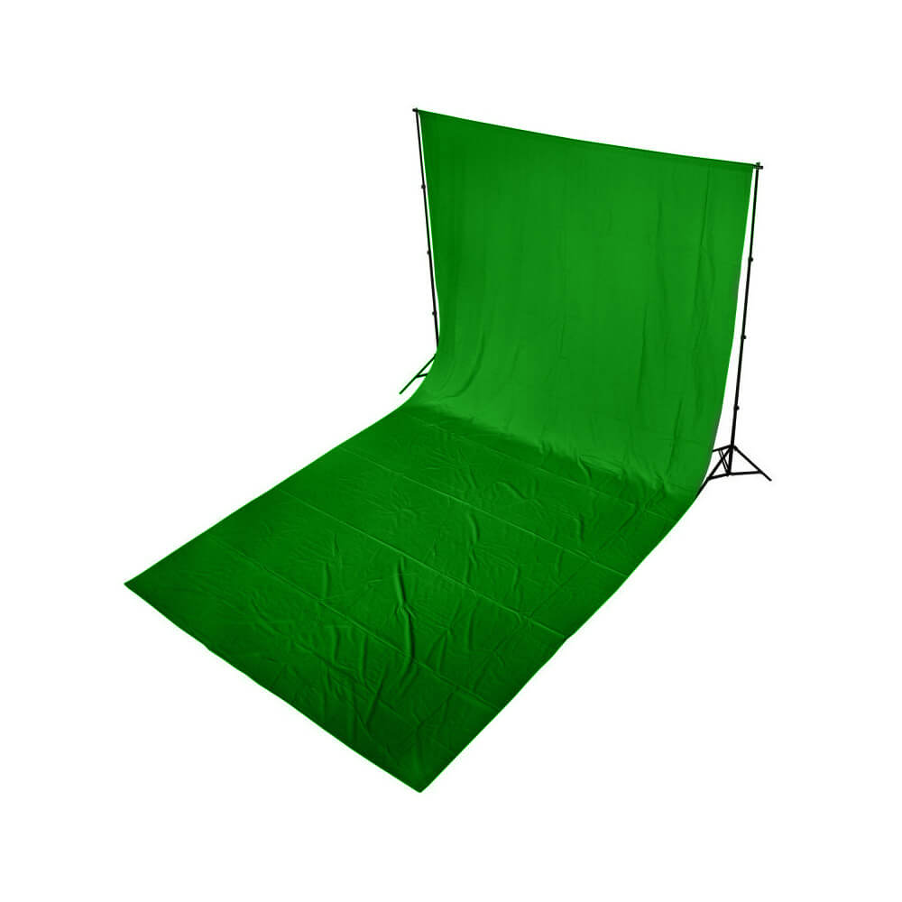 3x6m Smooth Muslin Cotton Green Screen Backdrop for Photography - Perfect for Studio, YouTube Videos & Virtual Backgrounds