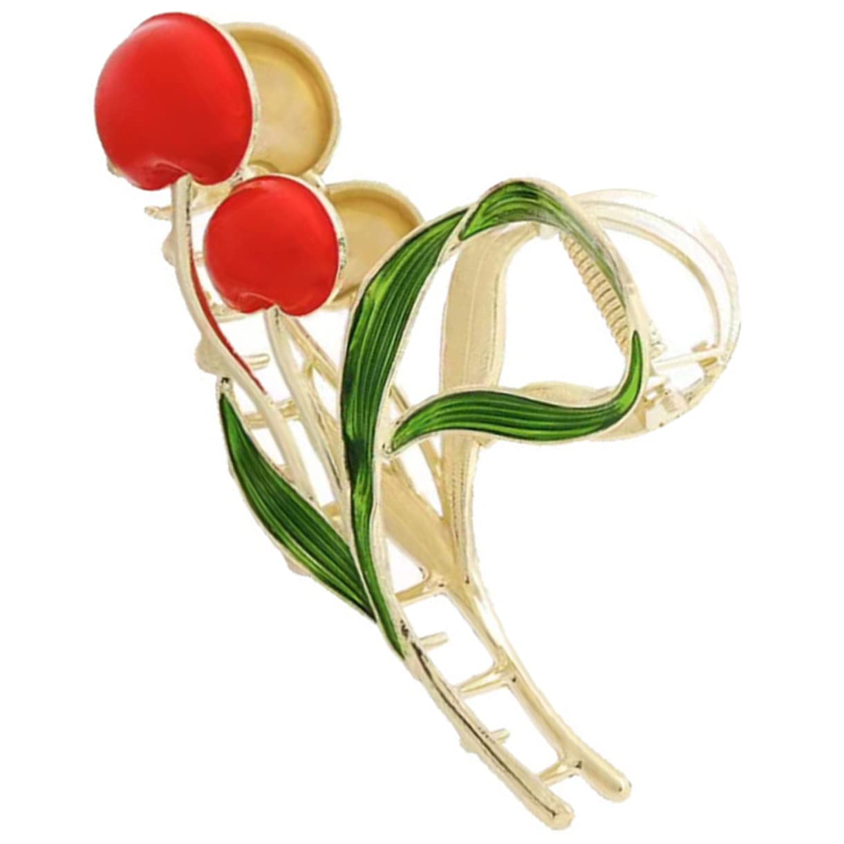 BIUDECO 2pcs Floral Leaf Hair Clips - Alloy Grip Hair Barrettes for Thick Hair, Cherry Blossom Hair Claws for Women & Girls (Perfect for Weddings, Parties & Daily Styling)