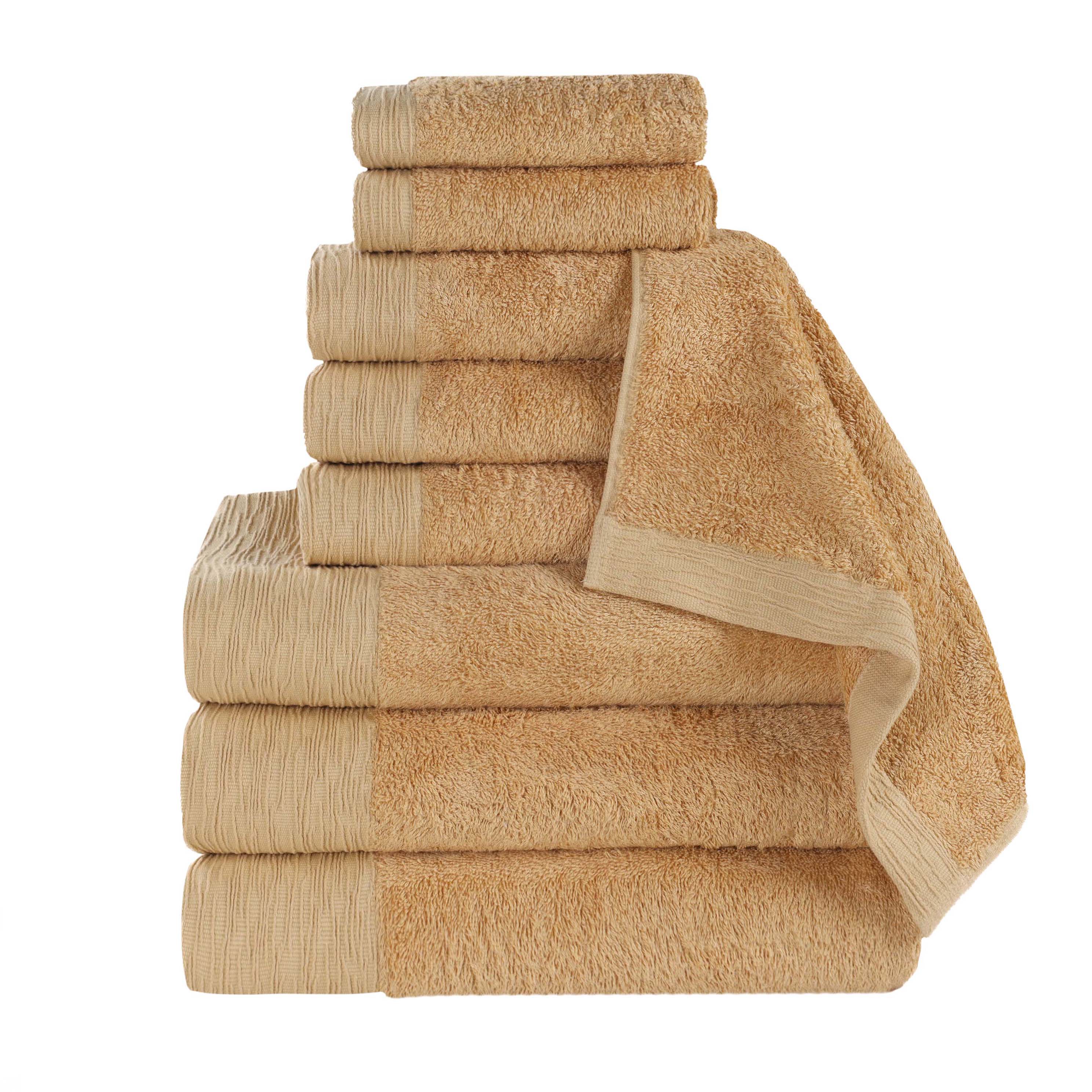 Bamboo Rayon 9-Piece Towel Set - Eco-Friendly, Ultra Soft & Fluffy Bath Towels for Spa, Gym & Home Use