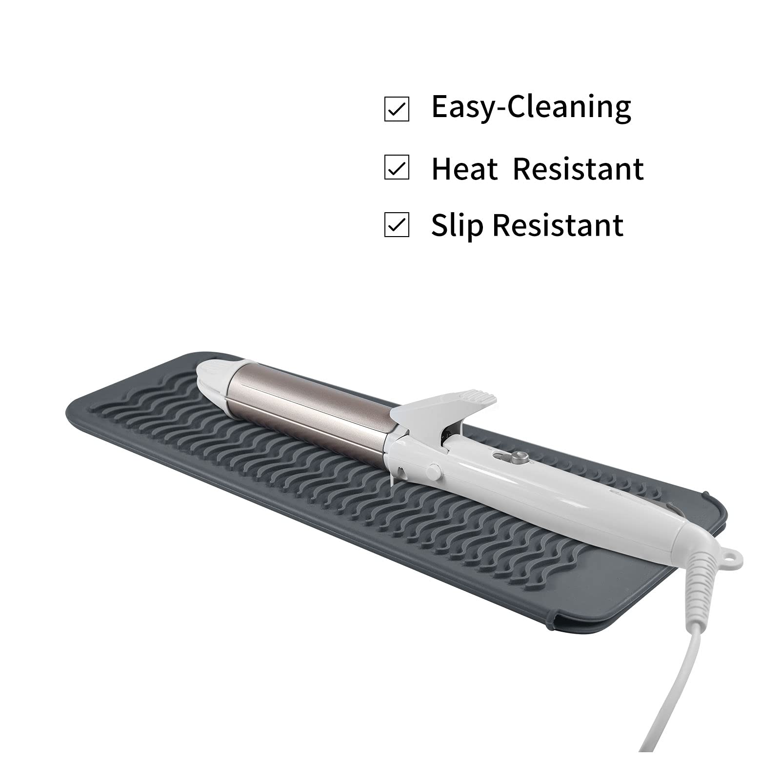 Heat Resistant Silicone Mat for Hair Straightener & Curling Iron - 11