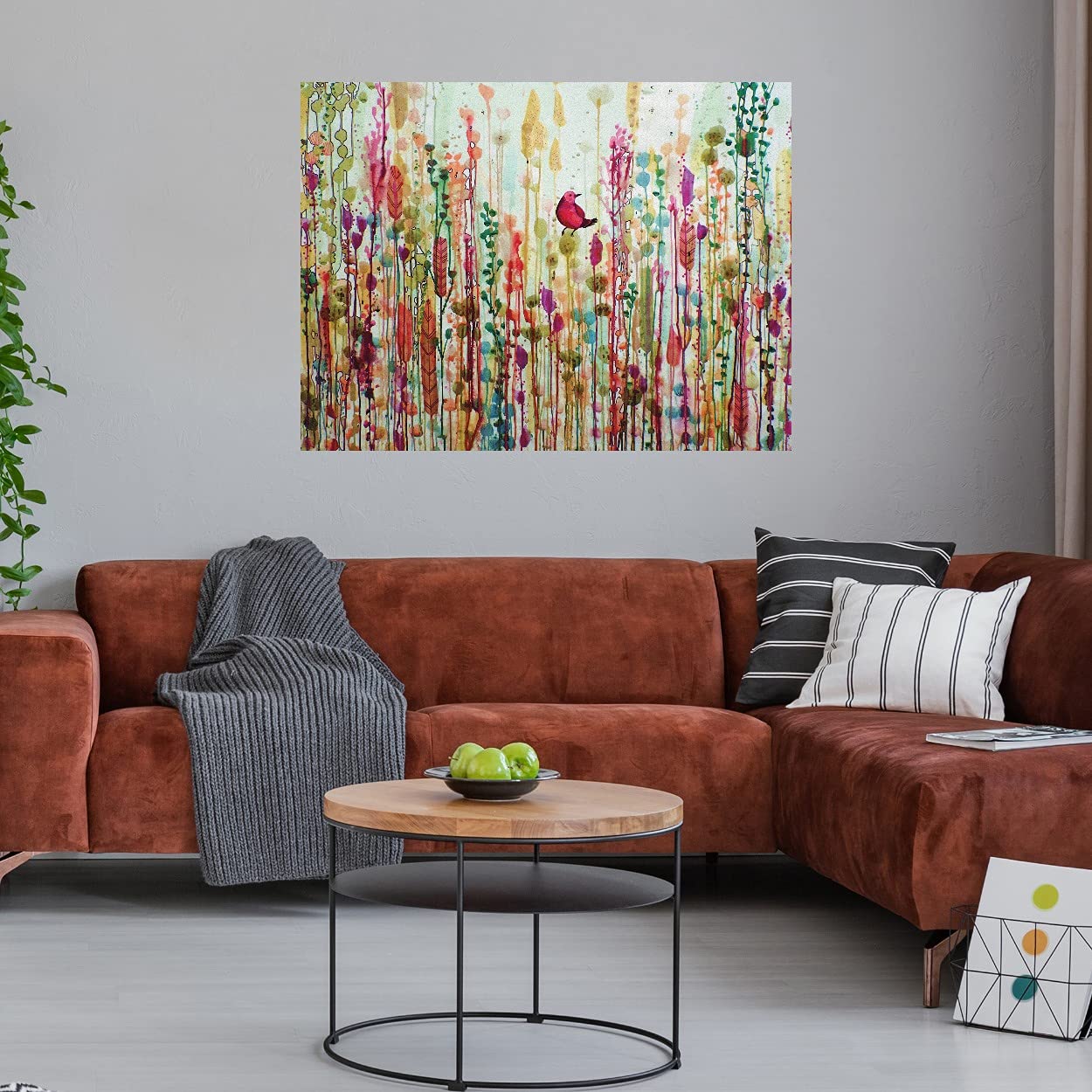 Hand-Painted Esperanto Fine Art Canvas Wall Decor by Sylvie Demers - 32x24 Inch Ready-to-Hang Painting for Living Room, Bedroom, Office & More - Perfect for Home Decor, Housewarming Gifts & Interior Design