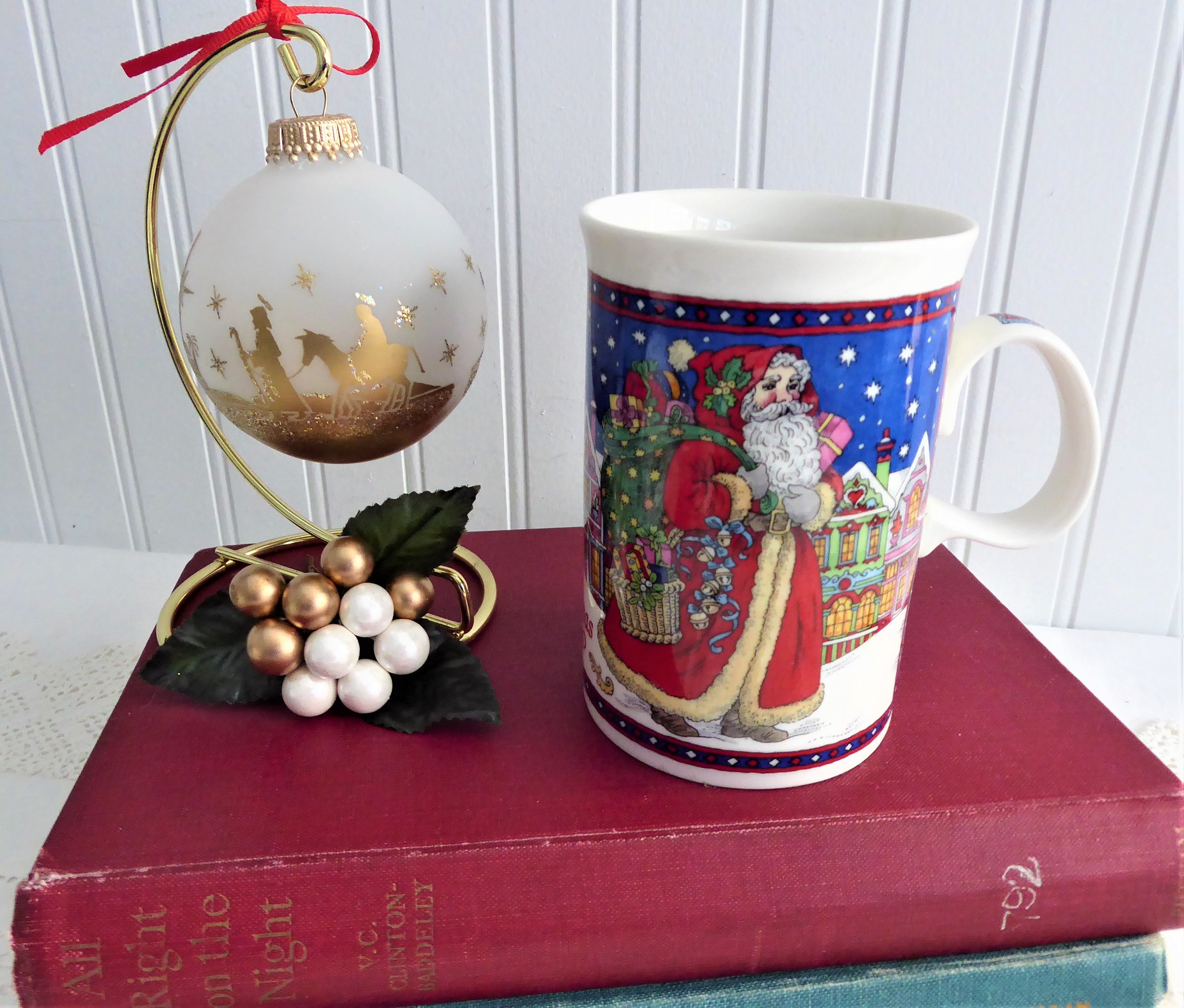 Dunoon Father Christmas Mug 2000 - Sue Scullard Santa Claus Stoneware Coffee Cup - Perfect for Holiday Gifts & Christmas Morning Coffee