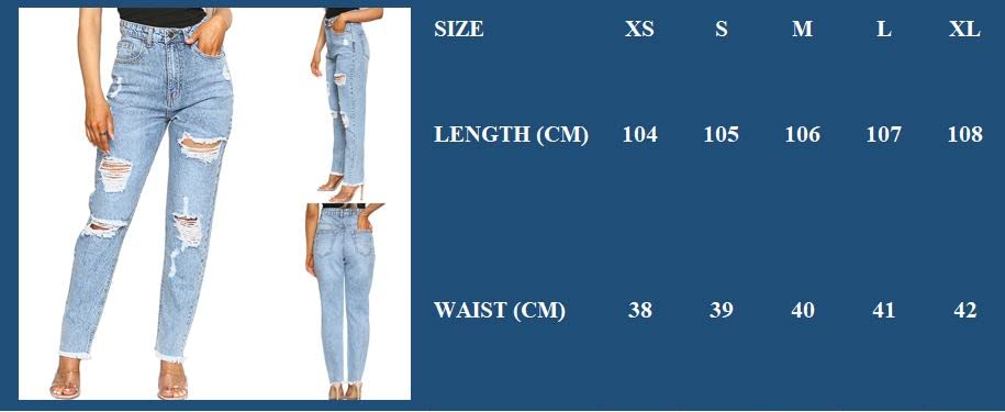 Fashion Star Women's Ripped Distressed High Waisted Faded Wide Leg Denim Skinny Jeans - Blue X-Small (UK 6) | Trendy Vintage Style for Casual Outfits, Streetwear & Everyday Wear