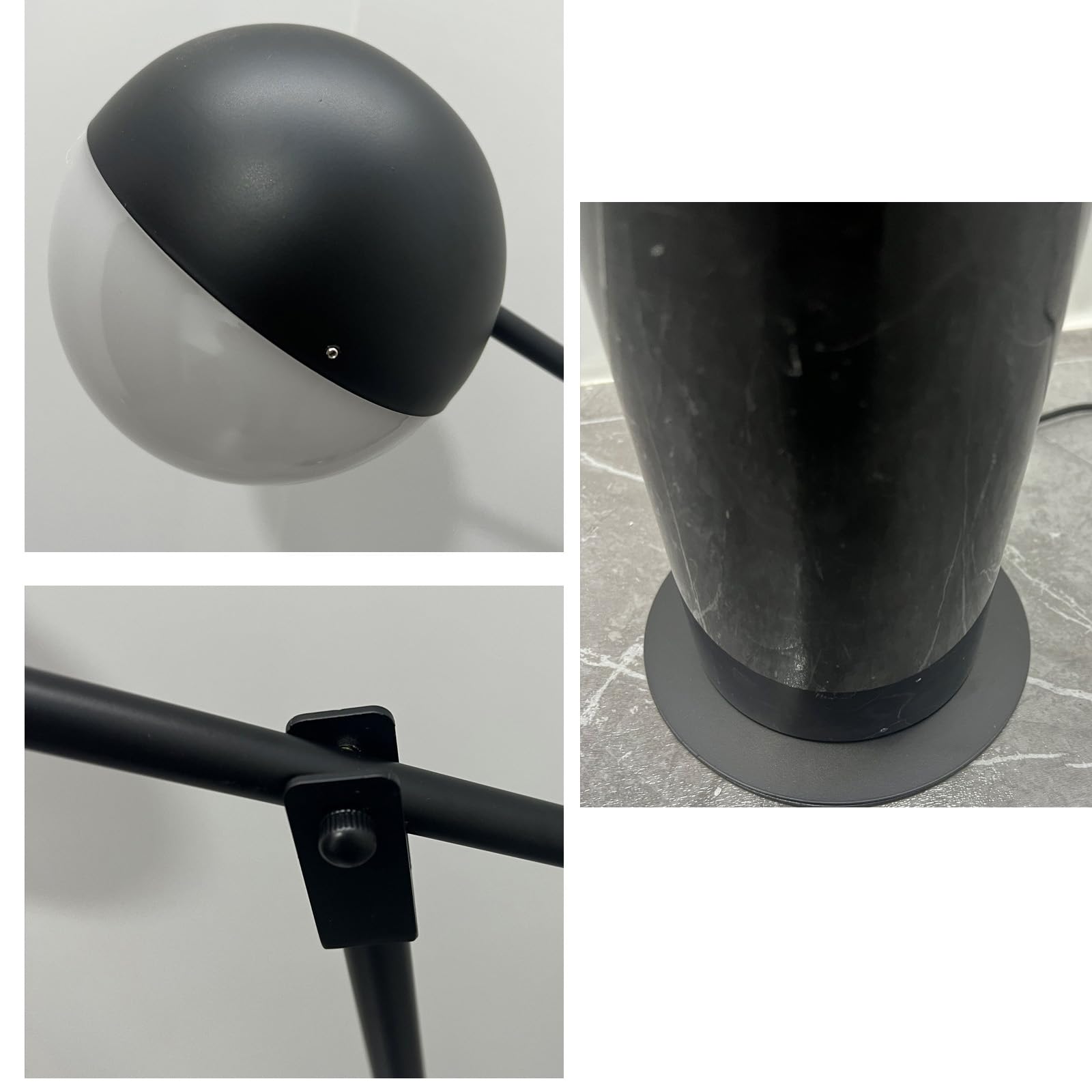 Dimmable Floor Lamp for Living Room - Modern Standing Lamp with Foot Switch, Simple Decorative Design for Bedroom & Office - Black | Perfect for Reading, Relaxing & Ambient Lighting