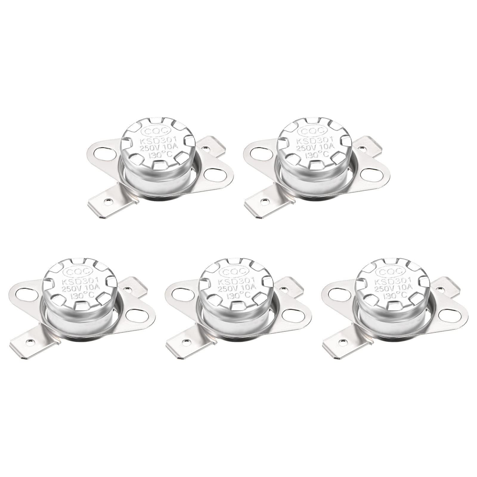KSD301 130°C NC Thermostat Temperature Control Switch - Normally Closed Ceramic Thermal Switch for Microwave Oven & Refrigerator (5pcs) | Home Appliance Repair & DIY Projects