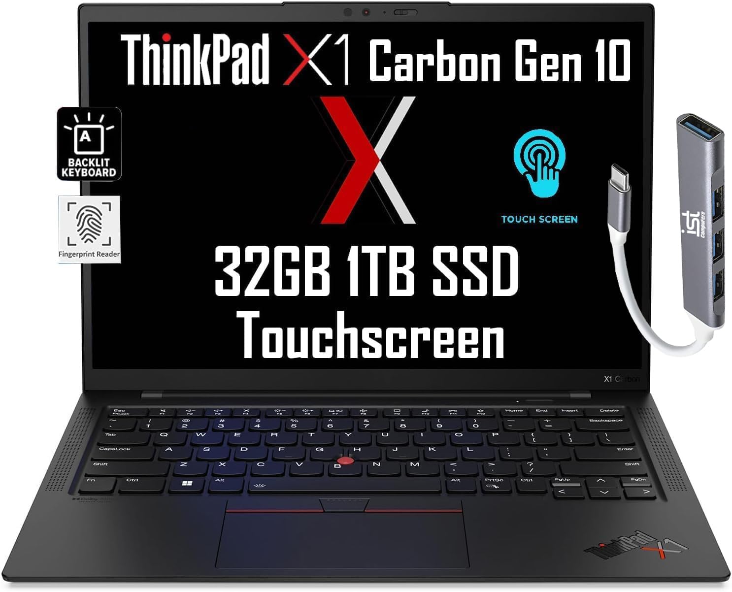 Lenovo ThinkPad X1 Carbon Gen 10 Business Laptop - 14