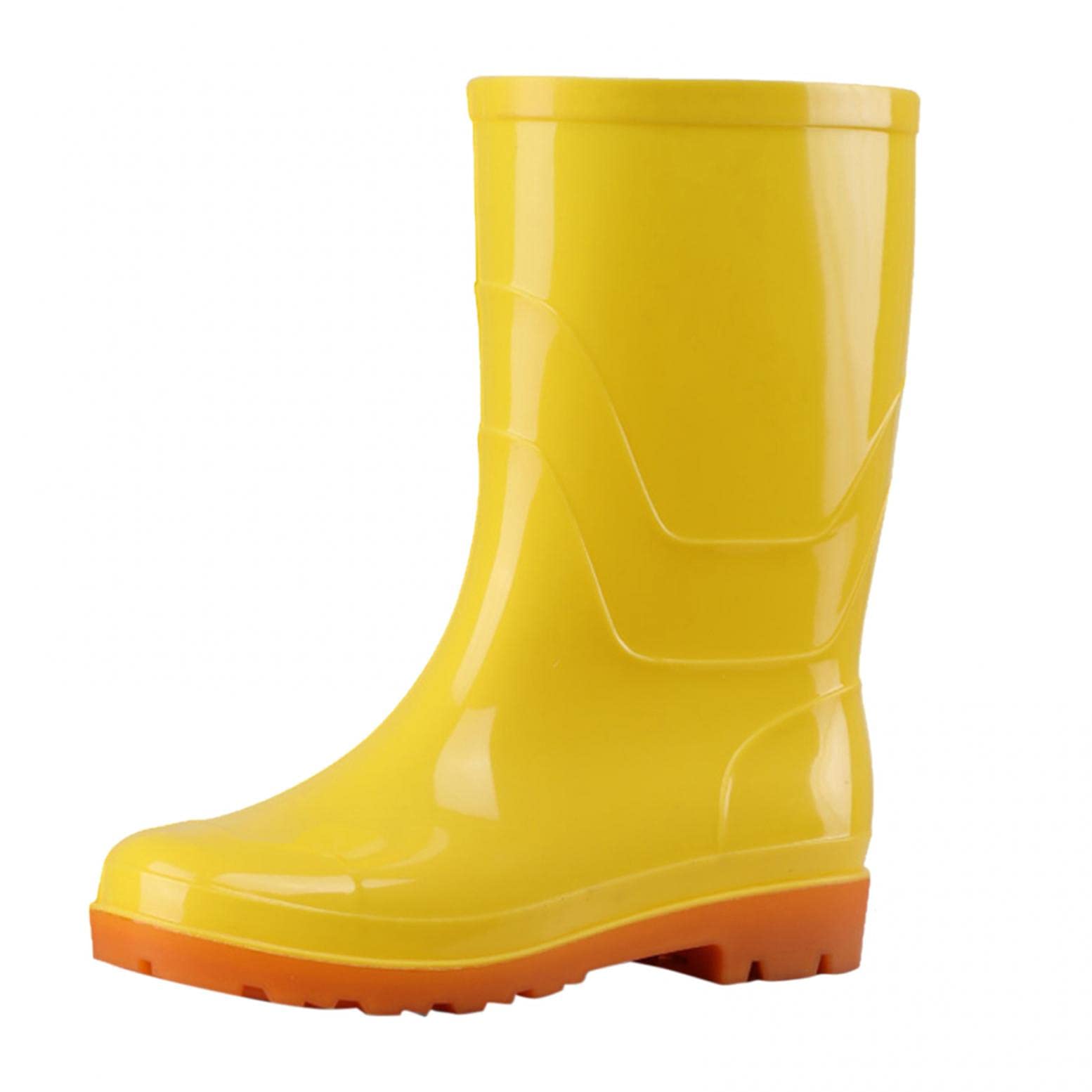 Xudanell Women's Waterproof Rain Booties - Non-Slip Rubber Sole High Top Ankle Boots for Rainy Days | Perfect for Outdoor Work, Gardening & Wet Weather Commutes