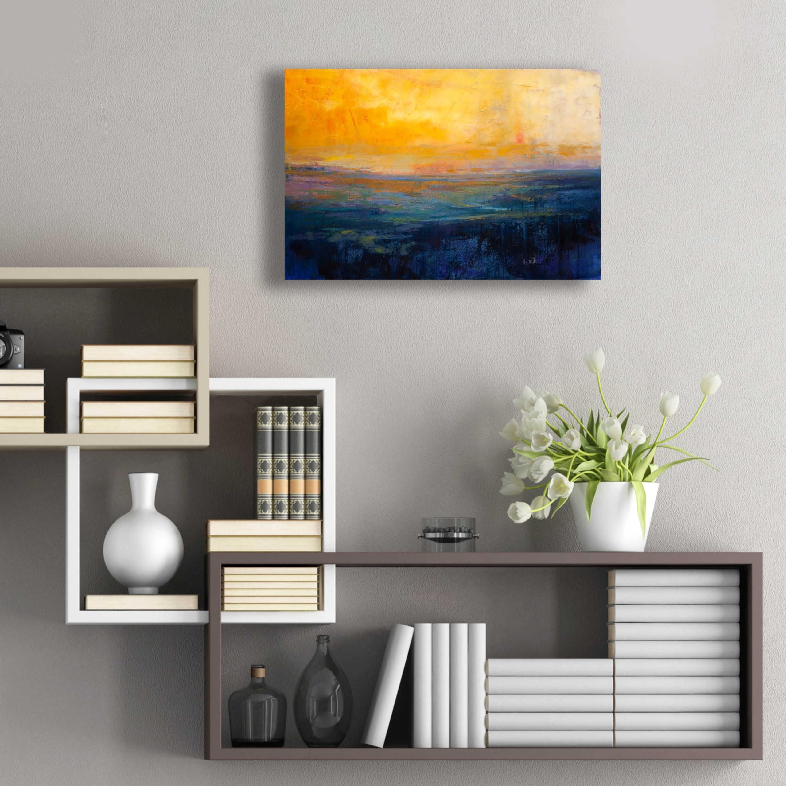 Patrick Dennis 'Divine Perfection' Acrylic Glass Wall Art - 24x16 Inches Modern Abstract Painting for Living Room, Bedroom & Office Decor