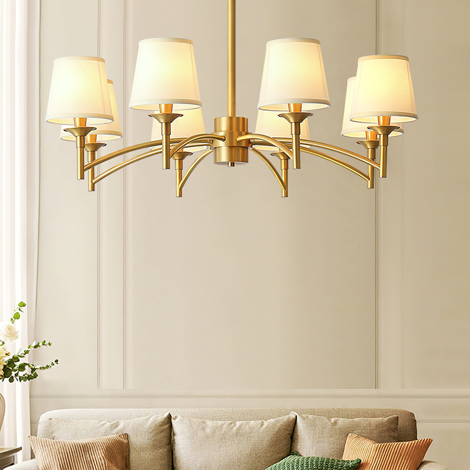 Devona Traditional Crystal Chandelier - Elegant Ceiling Light Fixture for Dining Room, Living Room & Bedroom | Perfect for Home Decor, Wedding & Luxury Interior Design