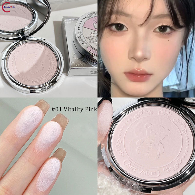 ART VALUE Bear Knight Soft Focus Powder - Matte Finishing & Oil Control Face Powder for Flawless Makeup | Perfect for Daily Wear & Photo Shoots
