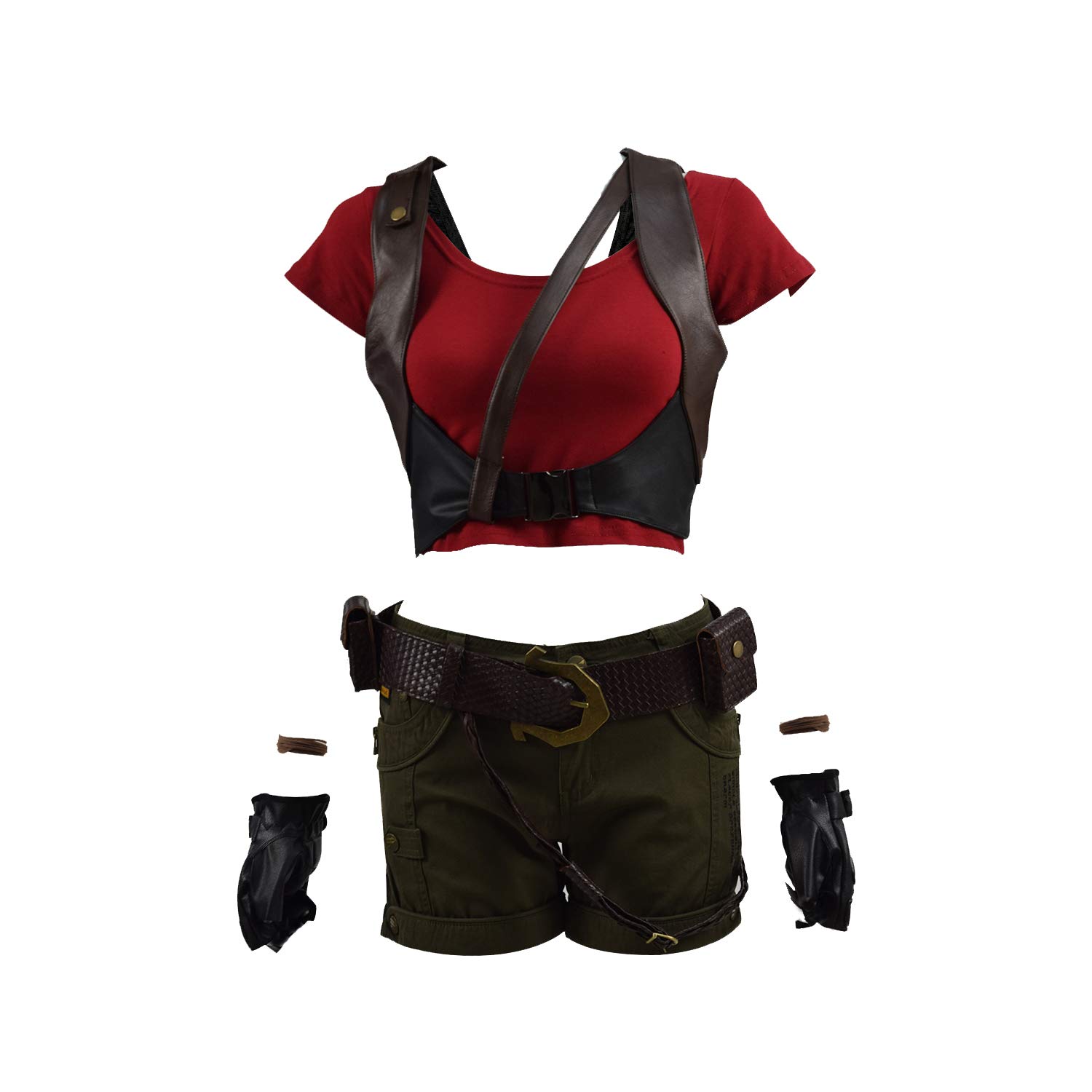 VOSTE Halloween Costume Set - Cosplay Shirt, Vest & Shorts for Parties, Shows & Events | Perfect for Halloween, Cosplay, Themed Parties & Comic Conventions