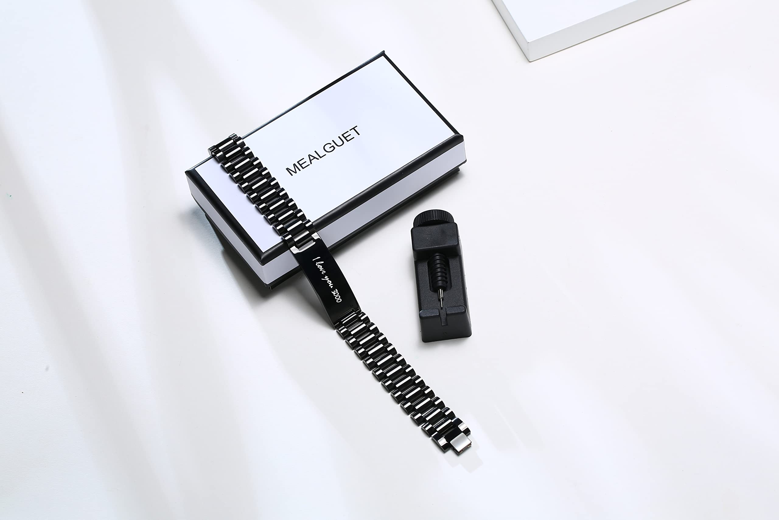 Personalized Stainless Steel Inspirational Bracelet for Men - Custom Engraved Quote Link Bracelet for Dad, Son, Husband - Thoughtful Sobriety Gift & Motivational Present for Birthdays, Anniversaries, Father's Day - Perfect for Daily Wear & Special Occasions