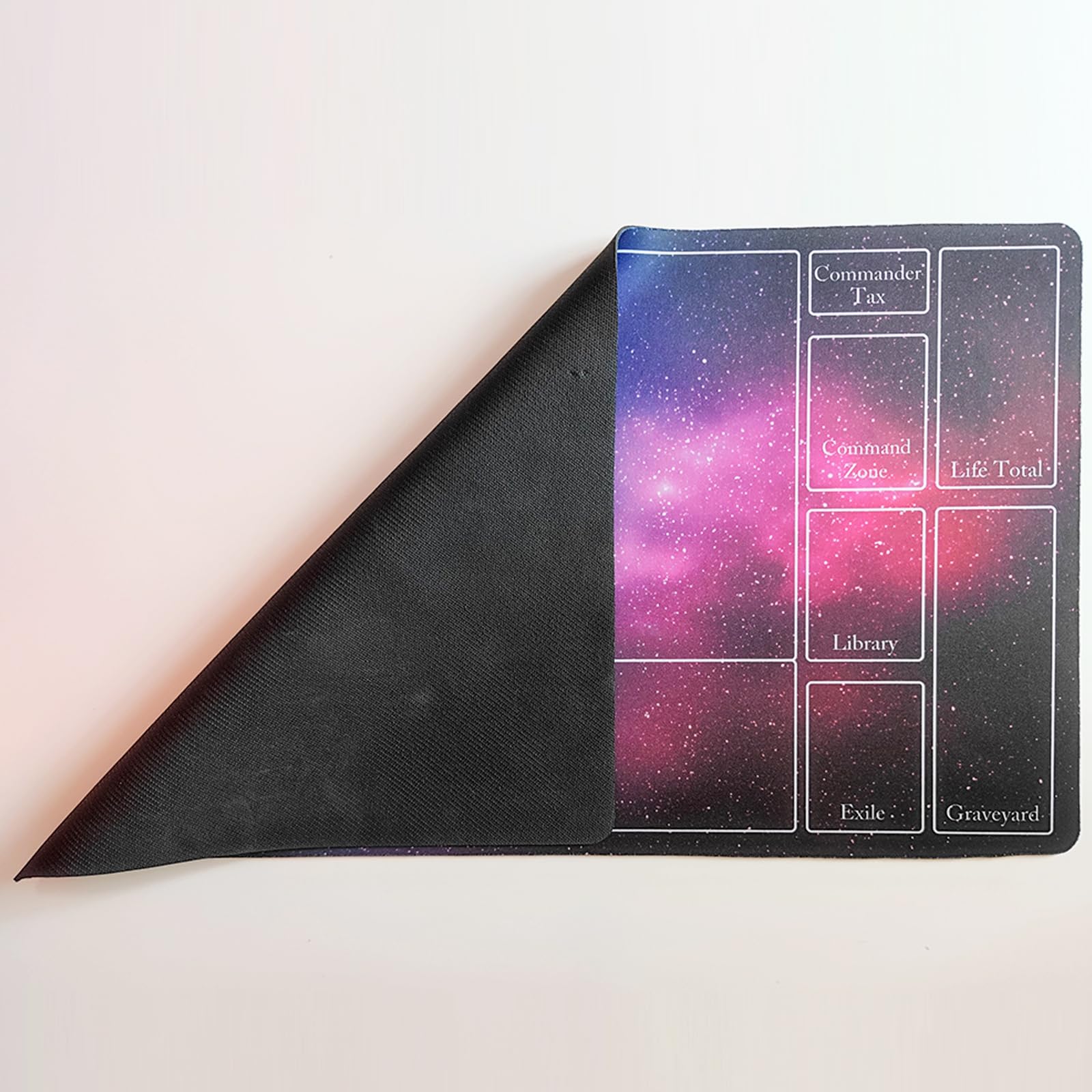 SIXTORE Starry Sky 14x24in MTG Playmat with Stitched Edges - Magic The Gathering Game Mat with Zone Layout for EDH, Commander & Trading Card Games - Perfect for Tabletop Gaming & Card Tournaments