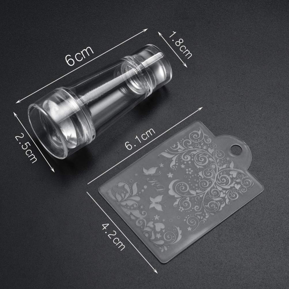 FOMIYES 1pc Silicone Jelly Nail Stamper - Professional Manicure Tool for Nail Art Stamping, Nail Design Template & DIY Nail Care - Perfect for Home Salon, Nail Parties & Professional Use