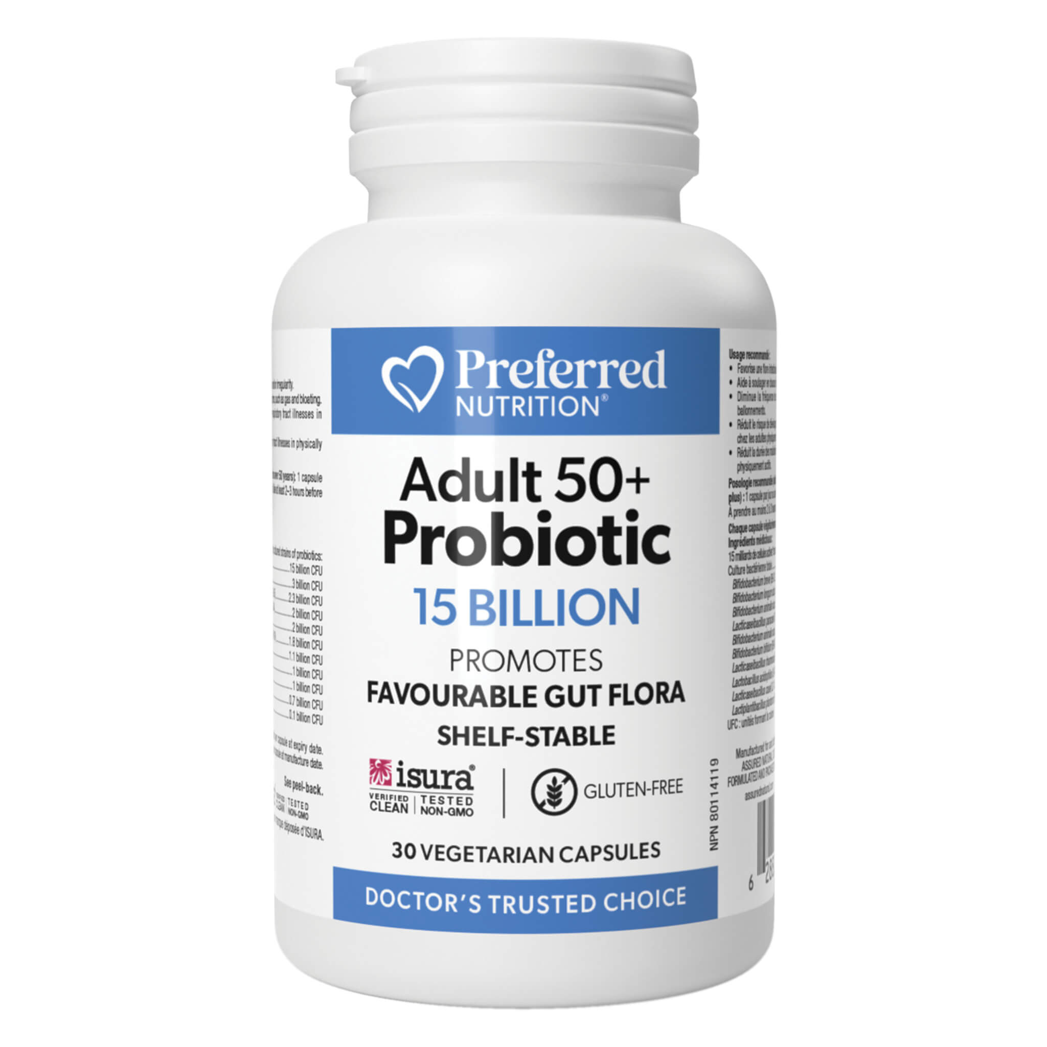 Best Probiotic for Adults 50+ with 15 Billion CFU - Shelf Stable Digestive Health Supplement for Gut Support & Immune Boosting - Ideal for Daily Wellness & Travel