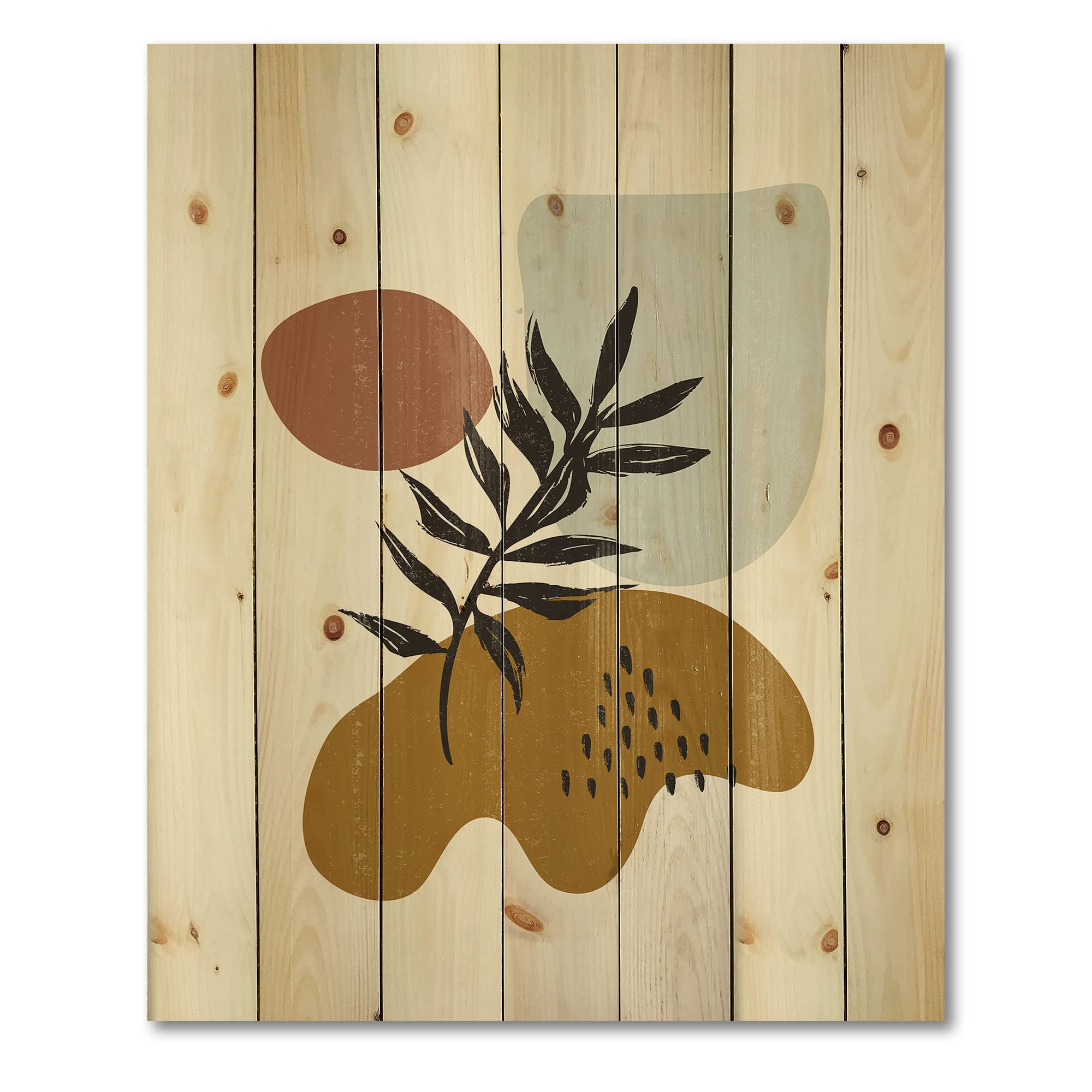 Modern Leaf Wood Wall Art - Botanical Decor for Living Room & Bedroom