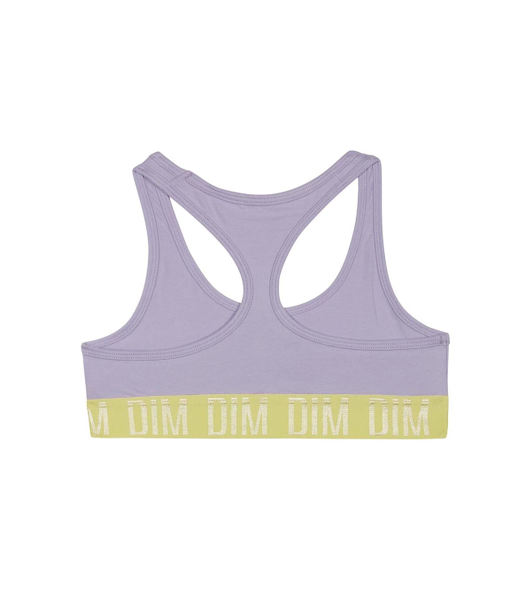 Girls' Cotton Stretch Sports Bra with Support Band - Lila & Anis Dim Sport - Perfect for Running, Yoga & Active Play
