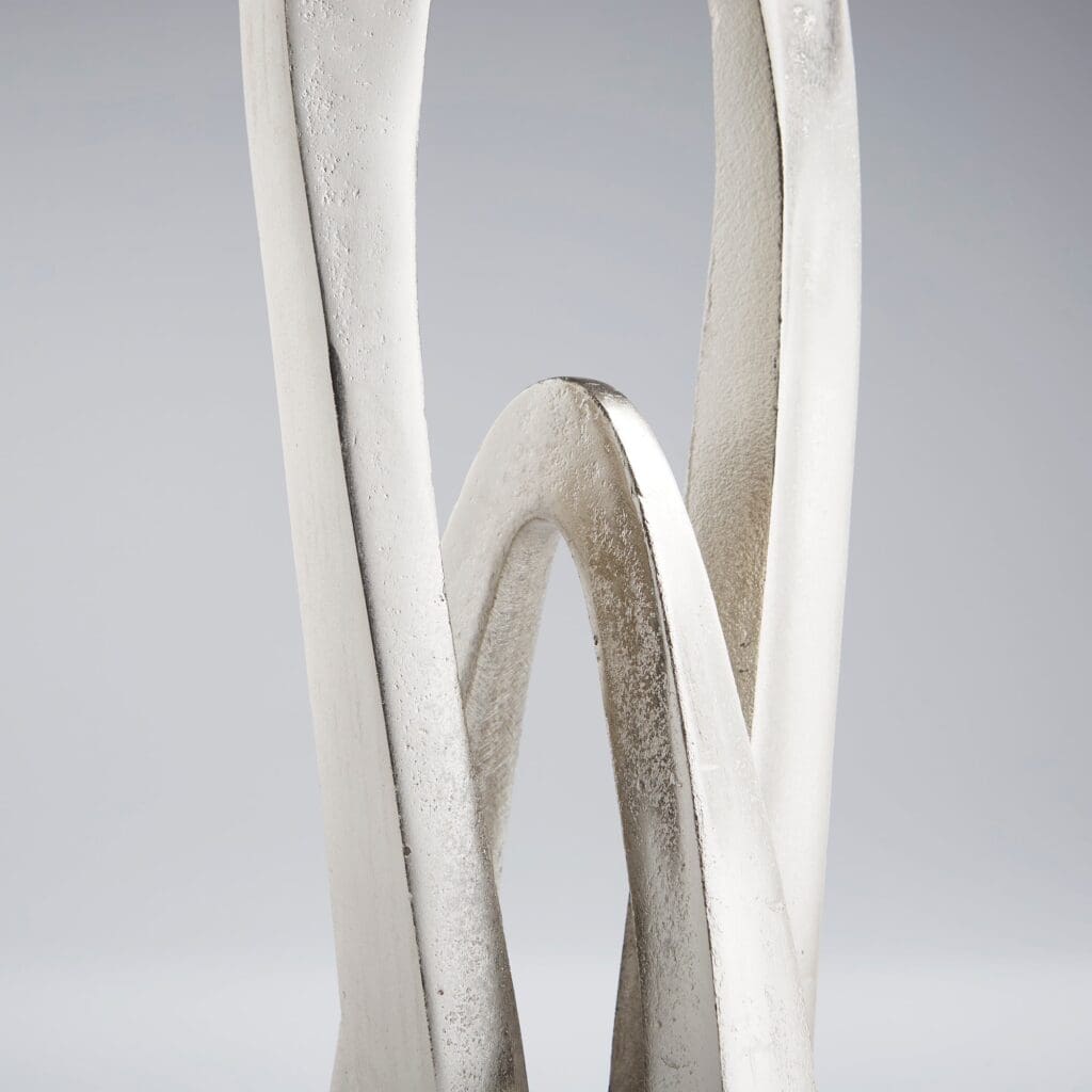 Silver Double Arch Sculpture 11012 by J. Kent Martin for Cyan Design - Elegant Home & Office Décor, Modern Art Display for Living Room, Garden or Office Space