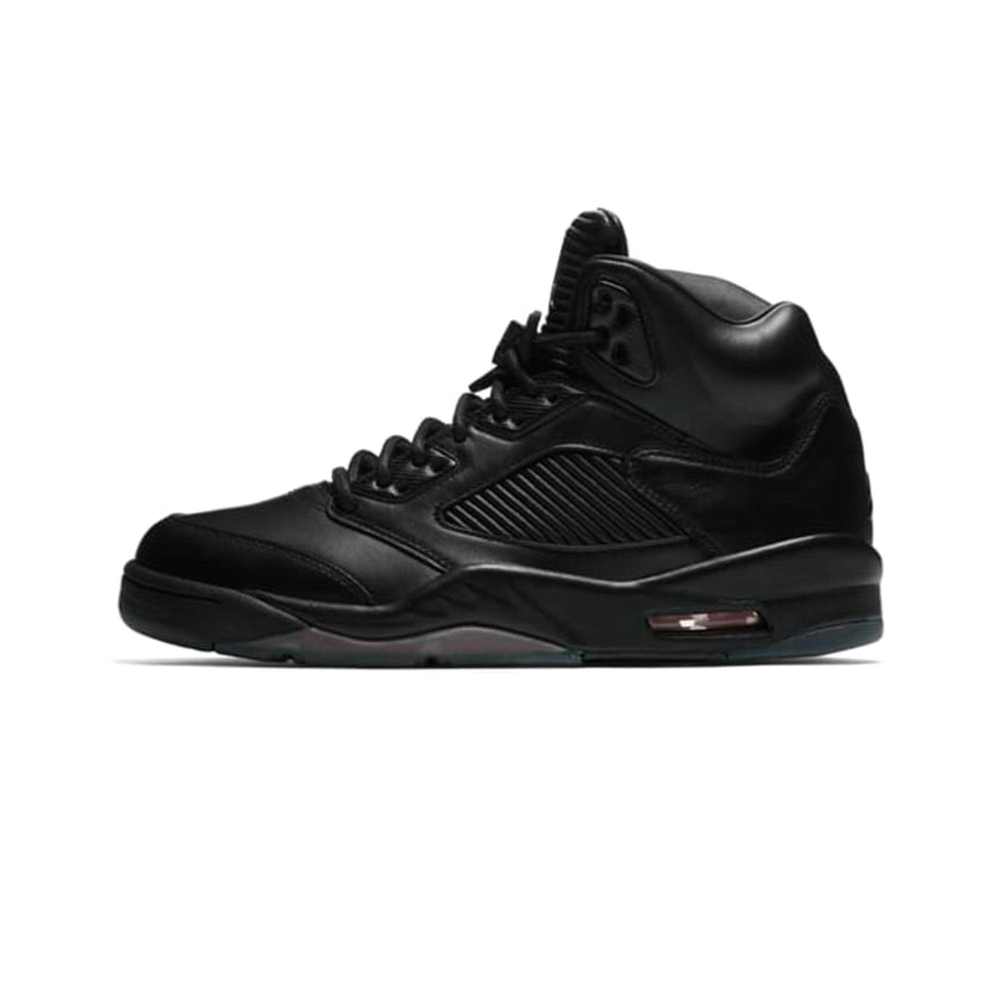 Air Jordan 5 'Premium Triple Black' Men's Basketball Shoes - Stylish Sneakers for Casual Wear, Sports & Street Fashion
