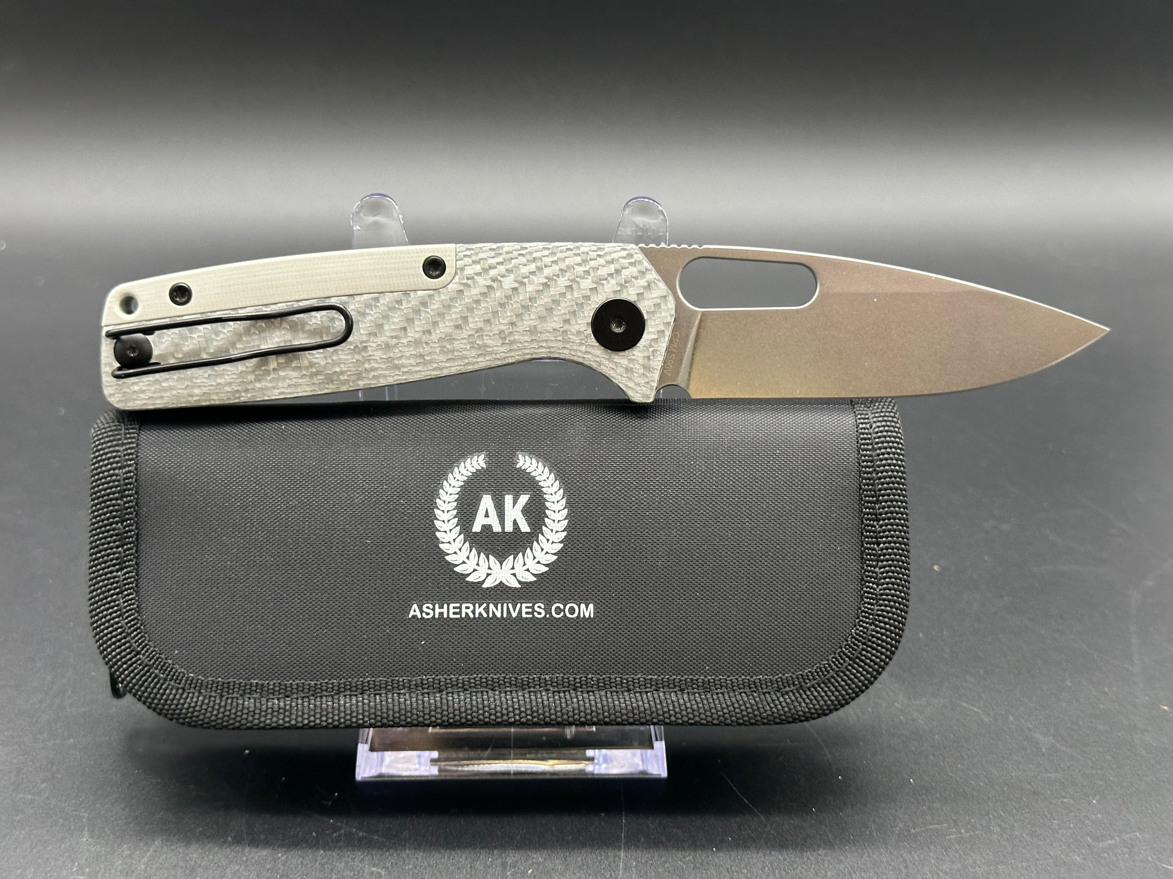 Premium Asher Spiro Folding Knife - 3.2
