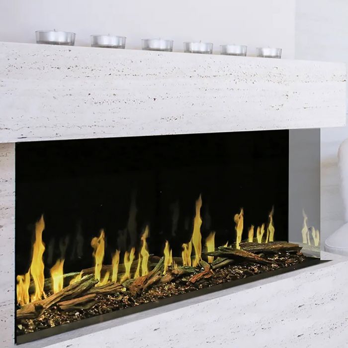 Modern Flames Orion 100 Inch Multi Series Electric Fireplace - Realistic LED Flame Effect, Wall Mounted/Recessed, Remote Control - Perfect for Living Room, Bedroom, Office & Home Theater Heating