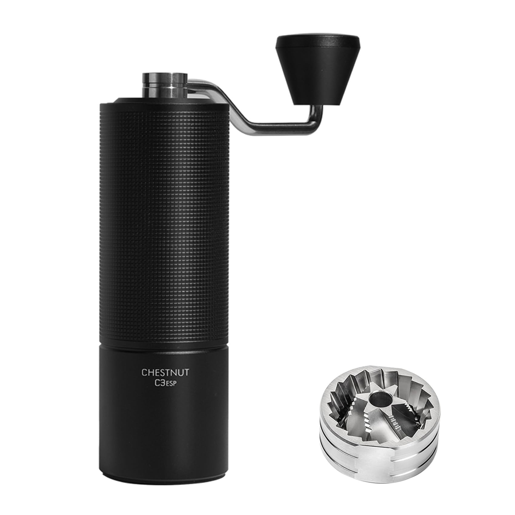 TIMEMORE Chestnut C3 ESP Manual Coffee Grinder - Premium Stainless Steel S2C Conical Burr, Portable Hand Coffee Mill with Adjustable Settings for Espresso, French Press, Pour Over & Cold Brew - Perfect for Home, Office & Travel Use - Black
