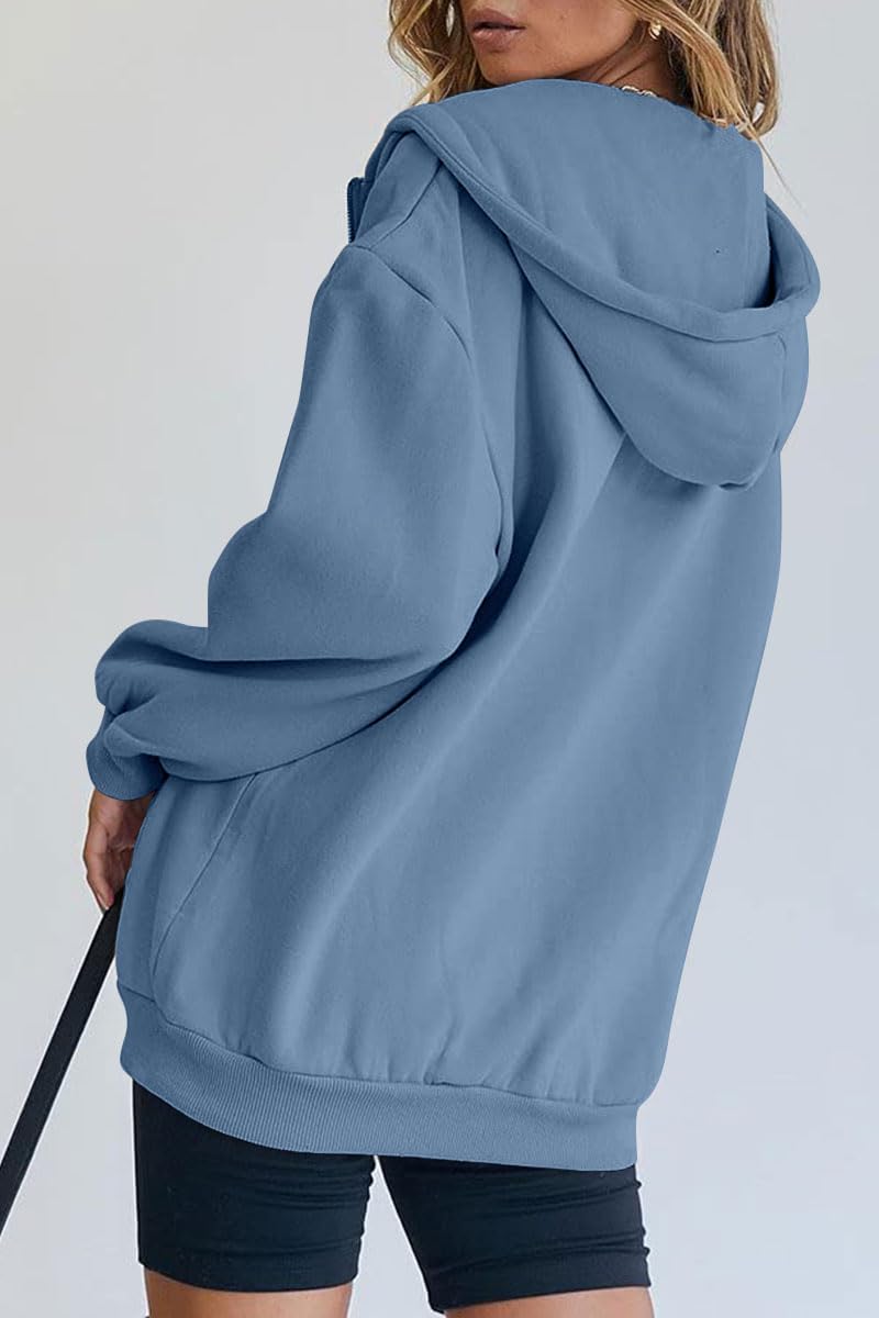AUTOMET Women's Zip Up Hoodie - Long Sleeve Oversized Fleece Sweatshirt with Pockets | Y2K Fashion Jacket for Fall 2024 | Casual Outfit, Streetwear, Loungewear & Cold Weather Comfort