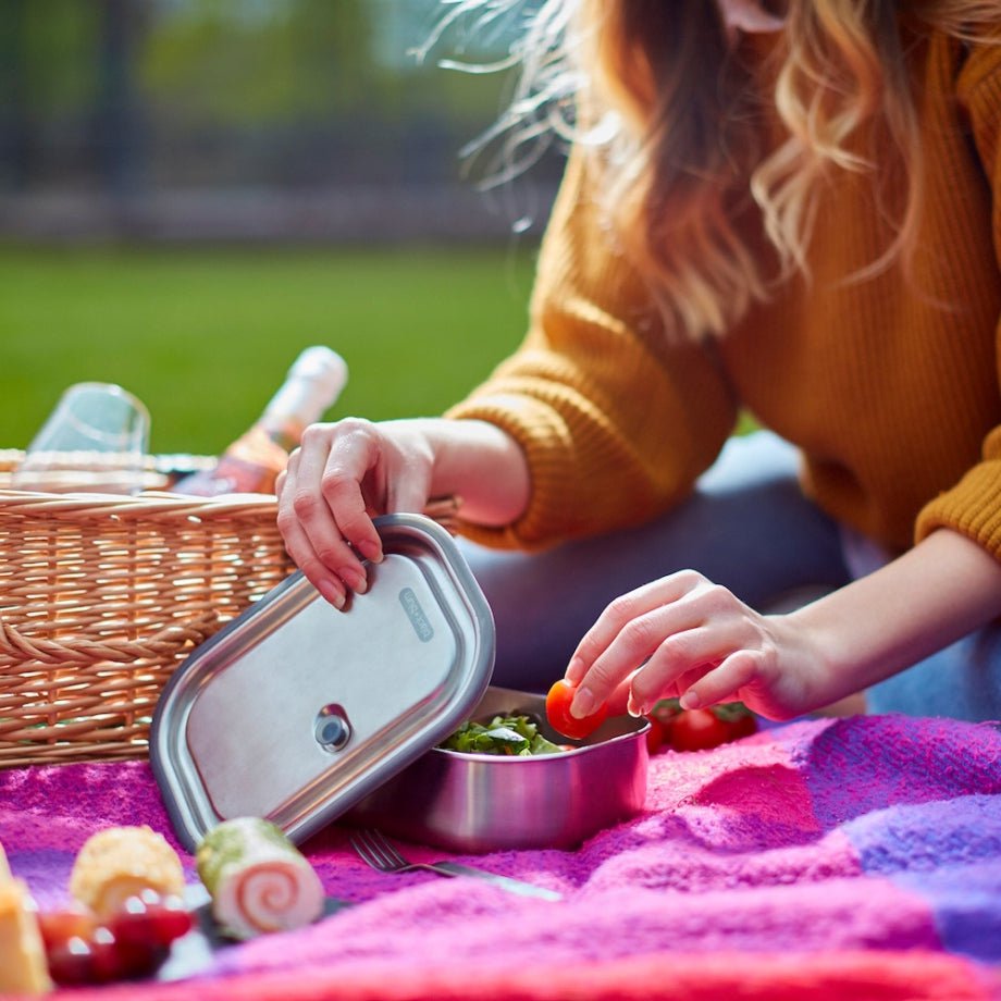 Premium Stainless Steel Lunch Box 1L - Eco-Friendly, Leak-Proof & Durable - Ideal for Work, School, Picnics & Outdoor Activities