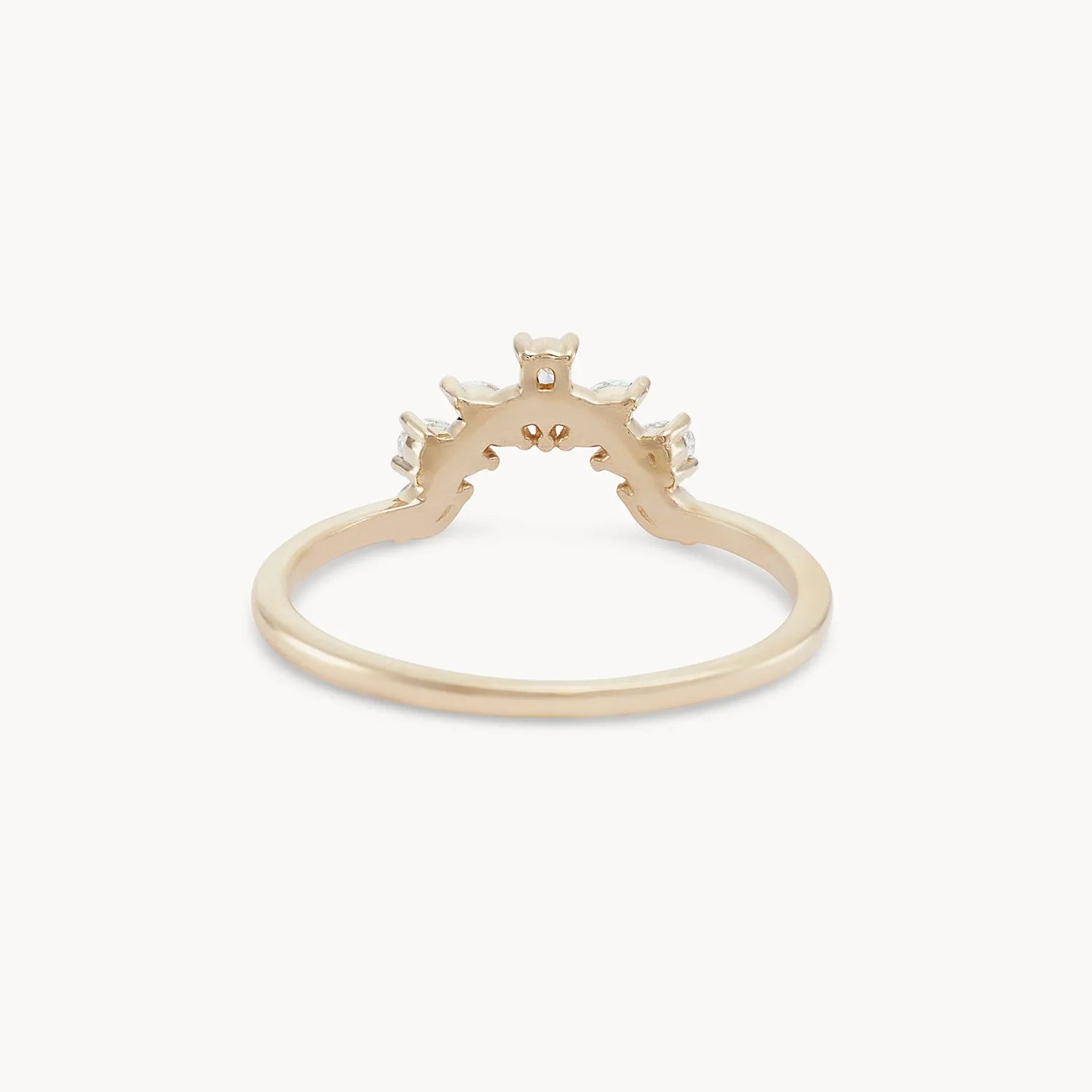 14K Yellow Gold & White Diamond Ablaze Band Ring - Elegant Wedding, Engagement, or Anniversary Jewelry for Women